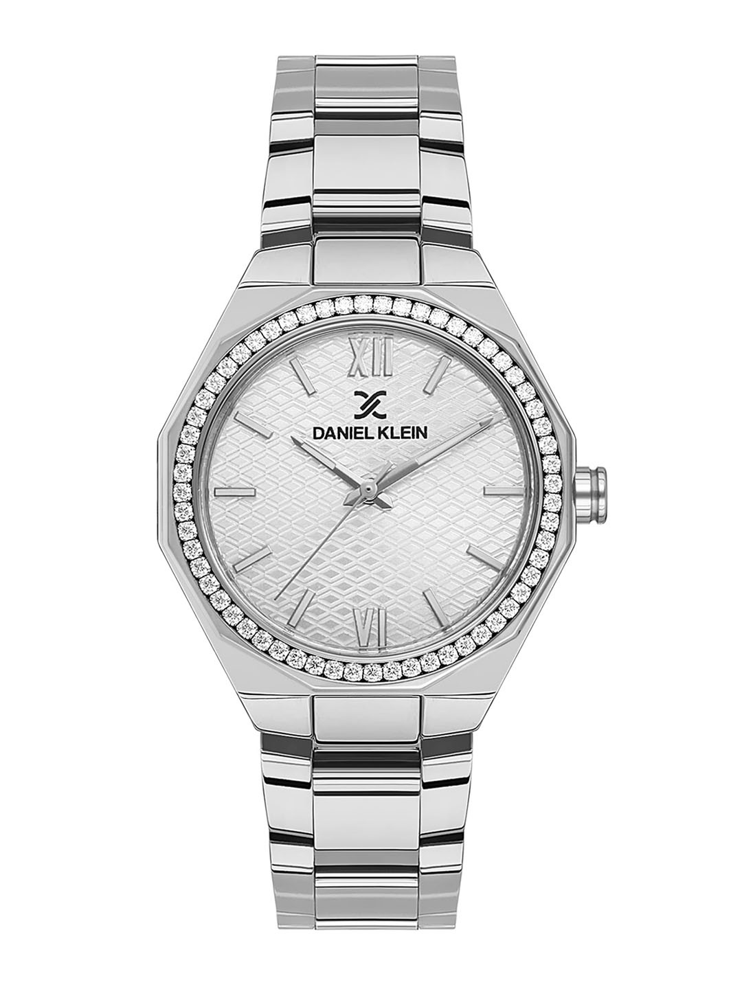 

Daniel Klein Women Embellished Dial Bracelet Style Straps Analogue Watch-DK.1.13490-1, Silver