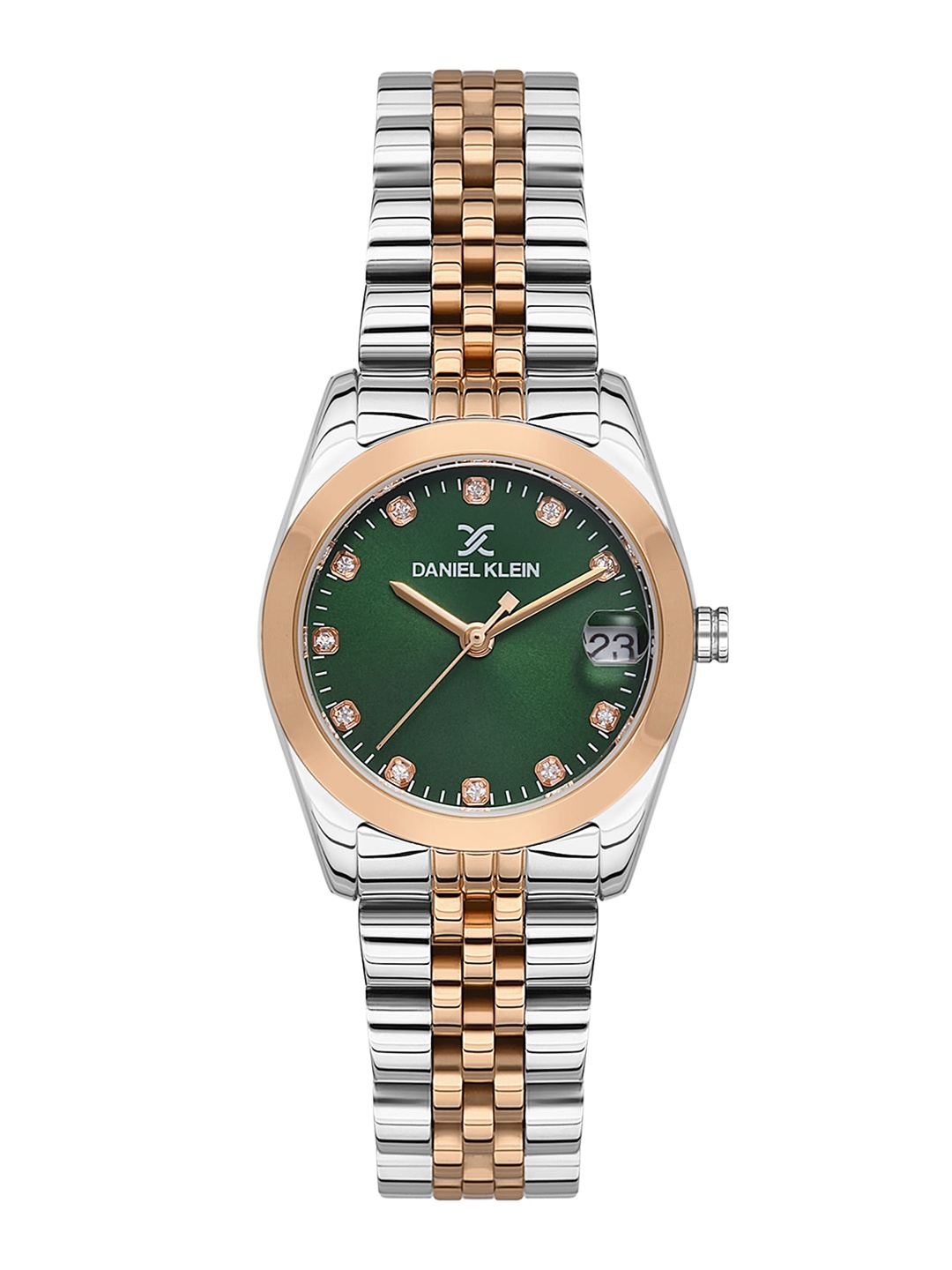 

Daniel Klein Women Embellished Dial & Bracelet Style Straps Analogue Watch DK.1.13493-5, Green