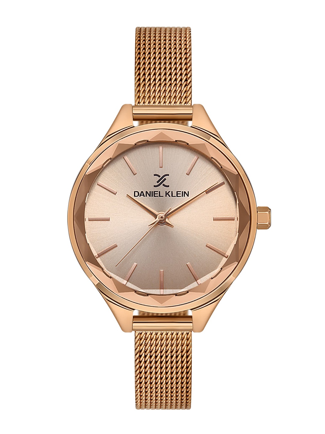 

Daniel Klein Women Textured Dial & Metal Straps Analogue Watch DK.1.13508-5, Rose gold