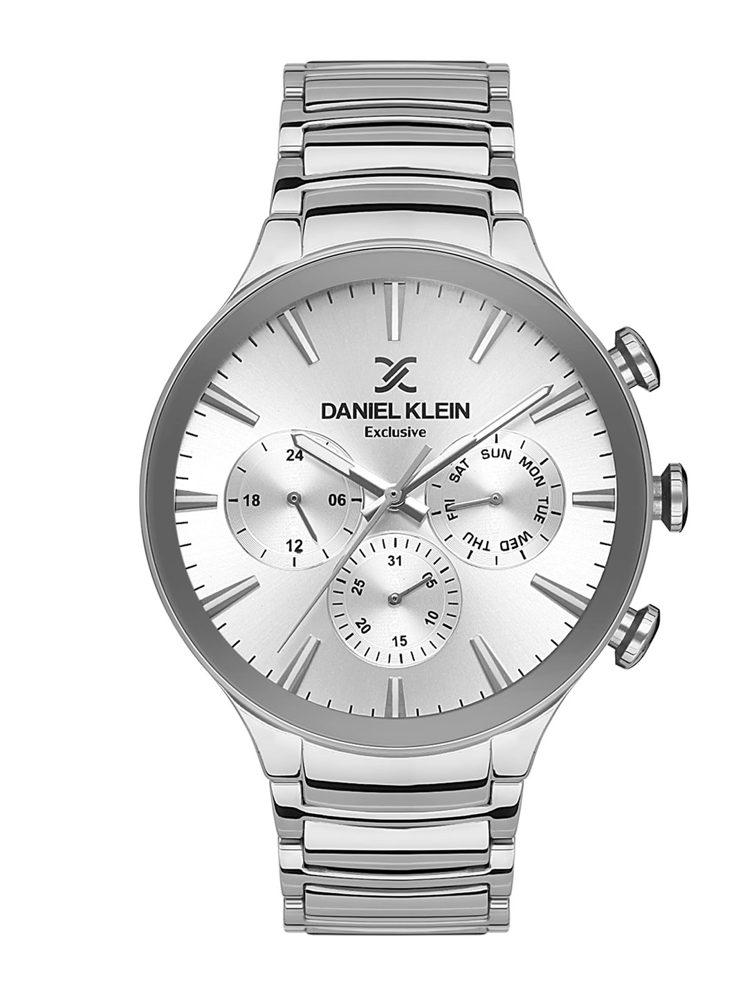 

Daniel Klein Men Bracelet Style Straps Analogue Multi Function Watch DK.1.13526-1, Silver