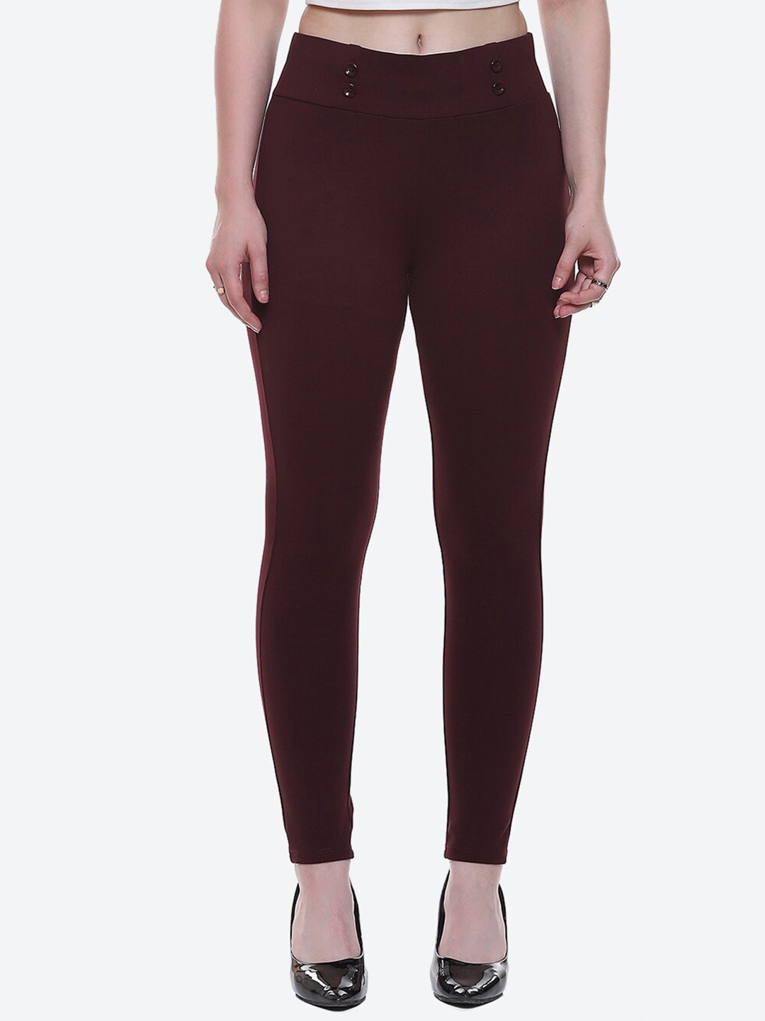 

2Bme Women Slim Fit Jeggings, Maroon