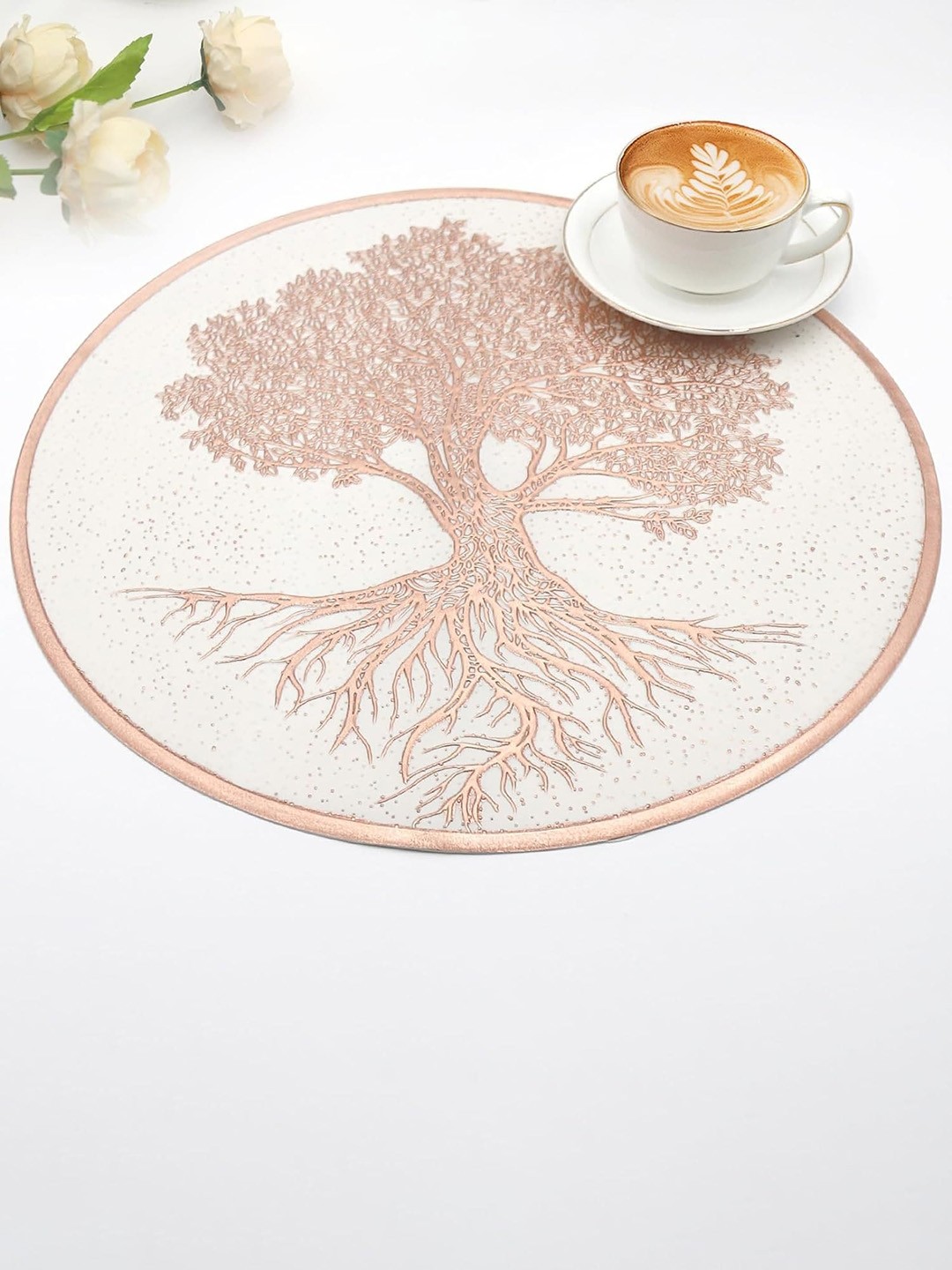 

Dakshya Industries Copper 6 Pieces Round Kitchen Table Placemats