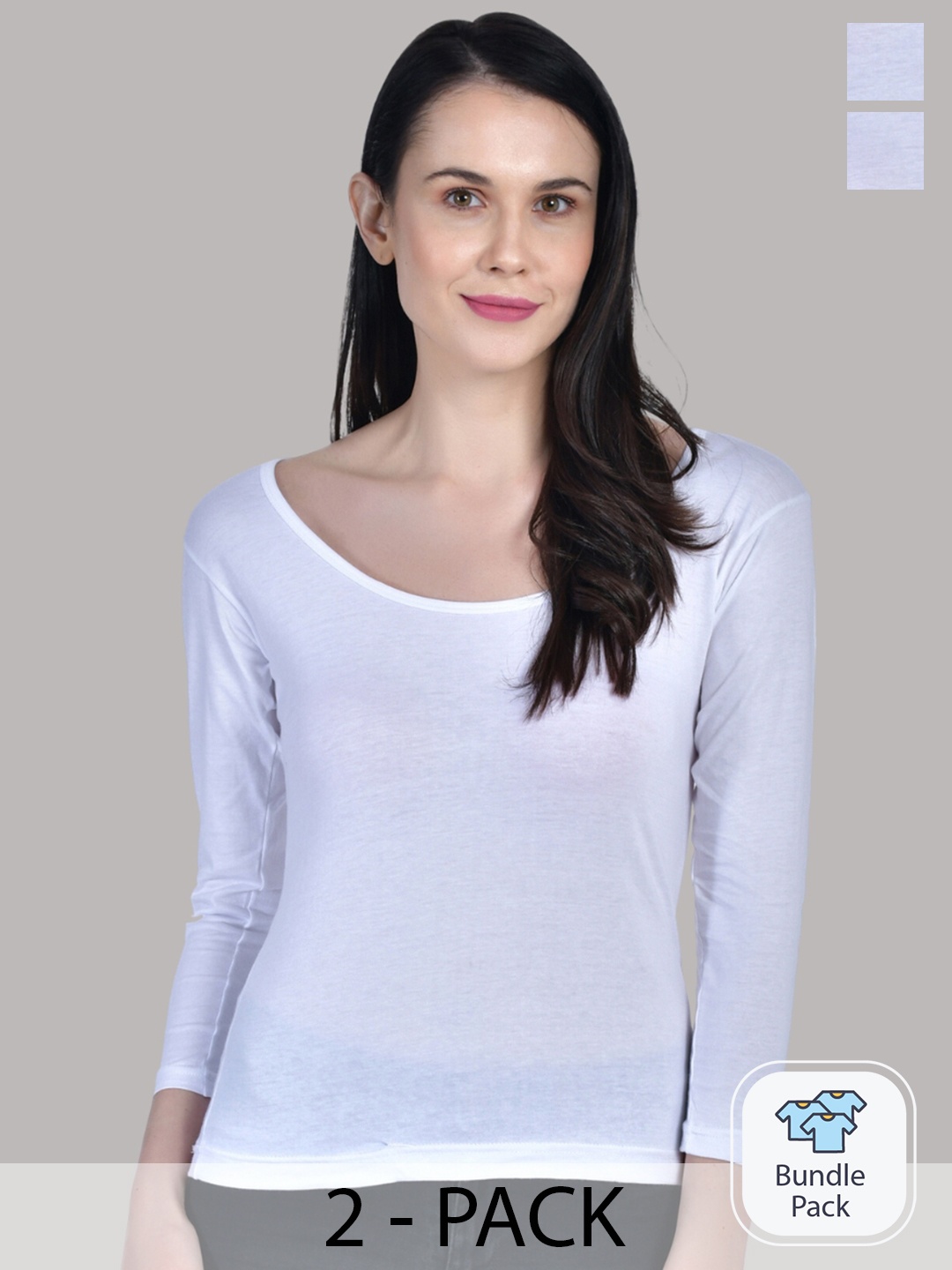 

Aimly Pack Of 2 Cotton Camisole, White