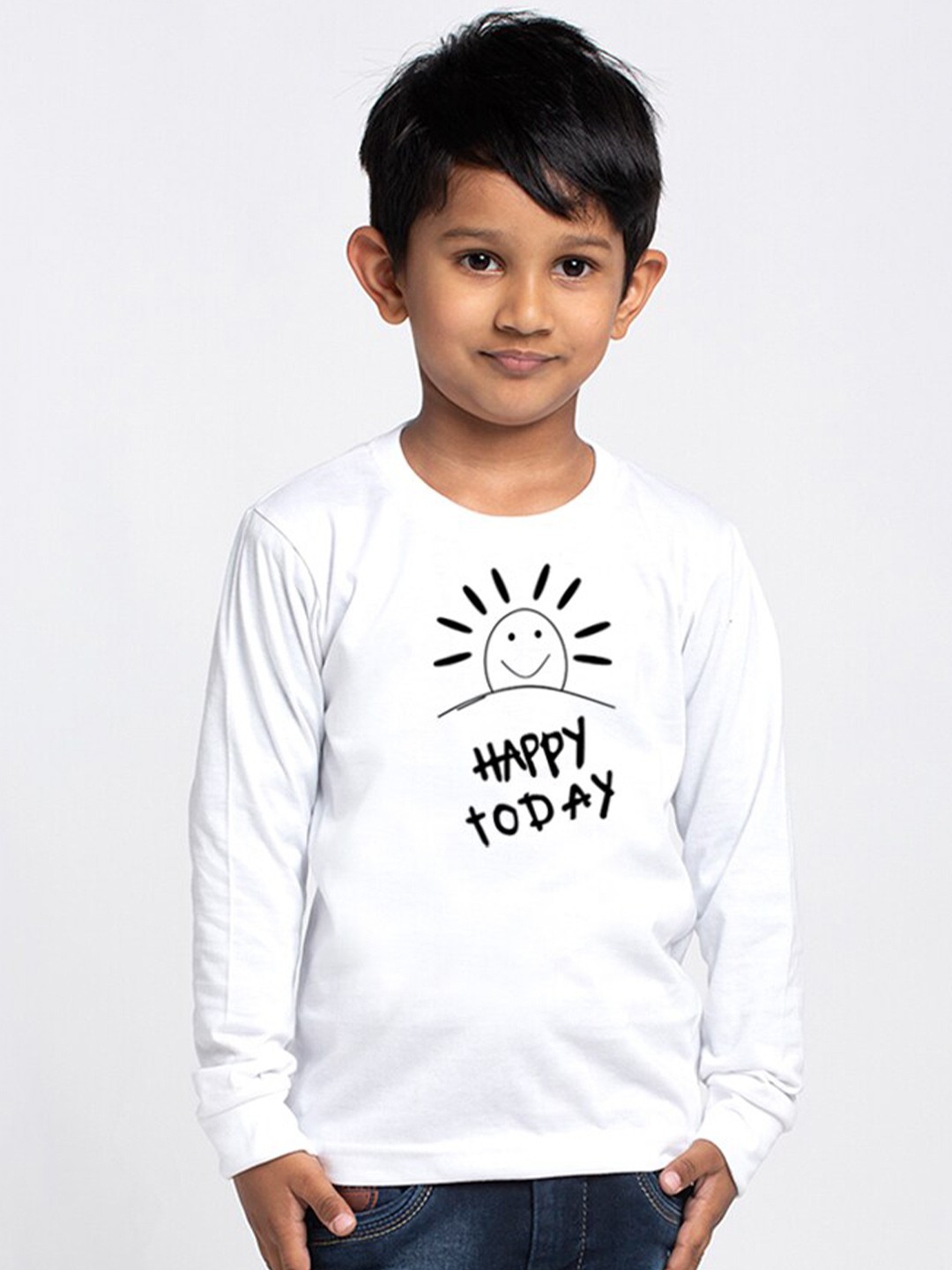 

Friskers Boys Typography Printed Bio Wash Pure Cotton T-shirt, White