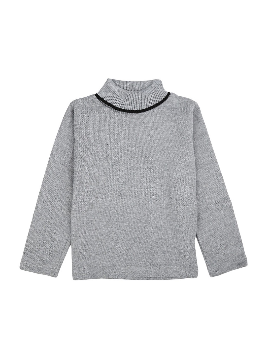 

V-Mart Boys Turtle Neck Long Sleeves Acrylic Pullover Sweater, Grey