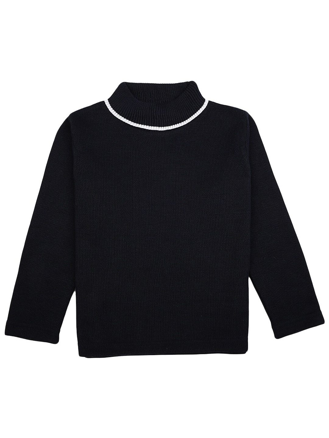 

V-Mart Boys Turtle Neck Long Sleeves Acrylic Pullover Sweater, Navy blue