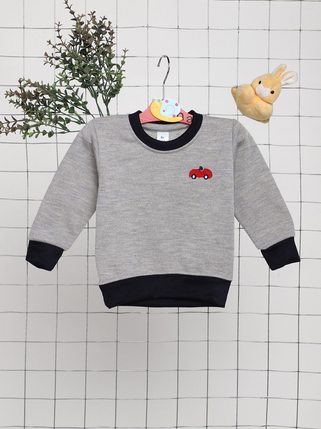 

V-Mart Infants Acrylic Pullover, Grey melange