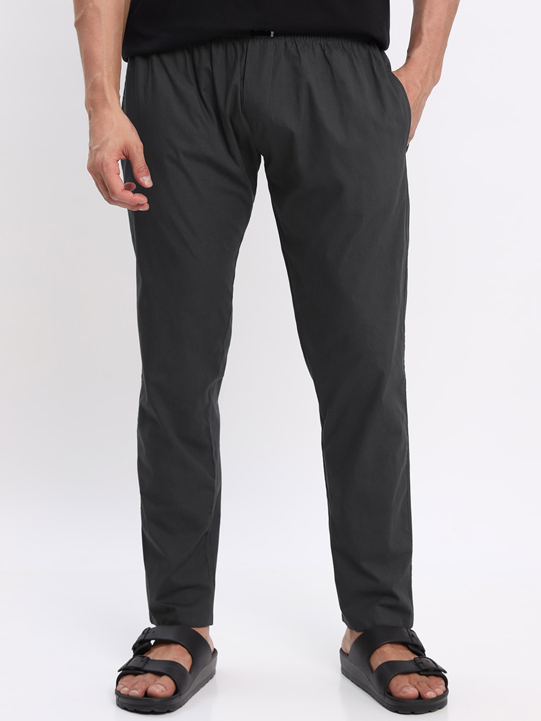 

Beyoung Men Mid-Rise Pure Cotton Lounge Pant, Grey