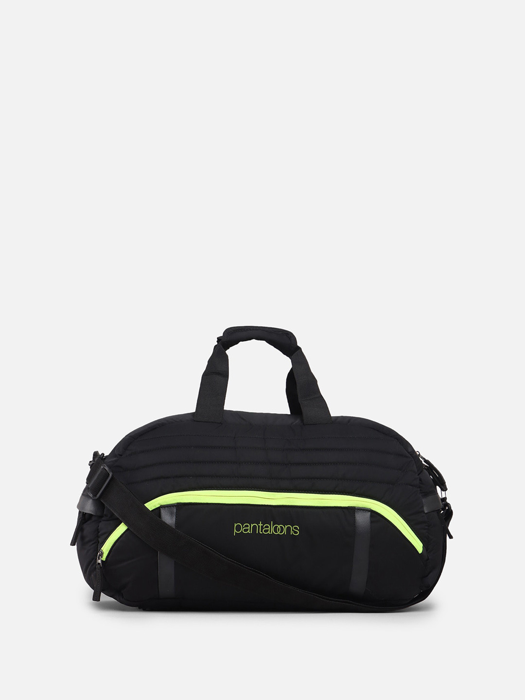 

Pantaloons Self-Design Duffel Bag, Black