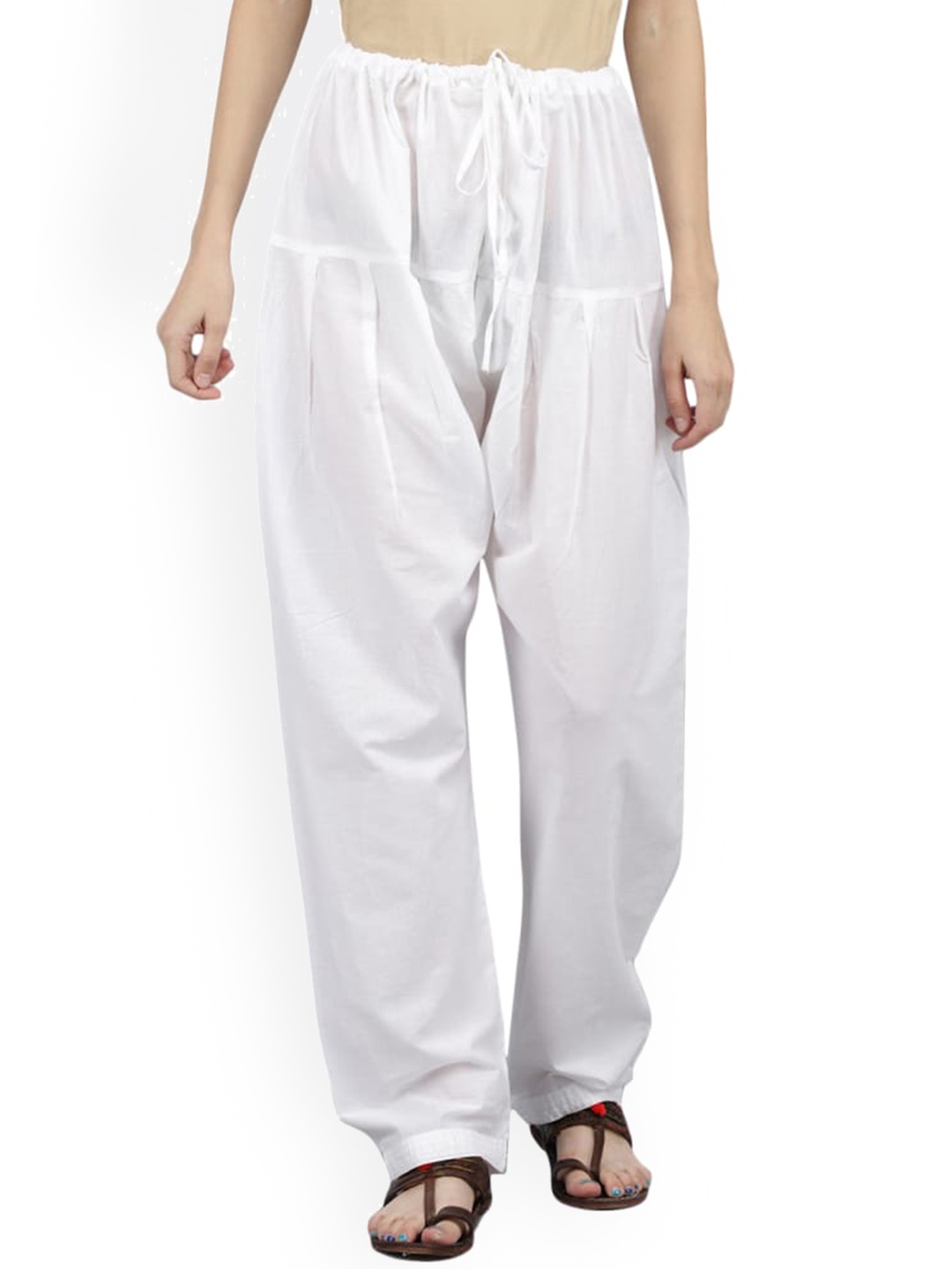 

V-Mart Loose-Fit Cotton Salwar, White