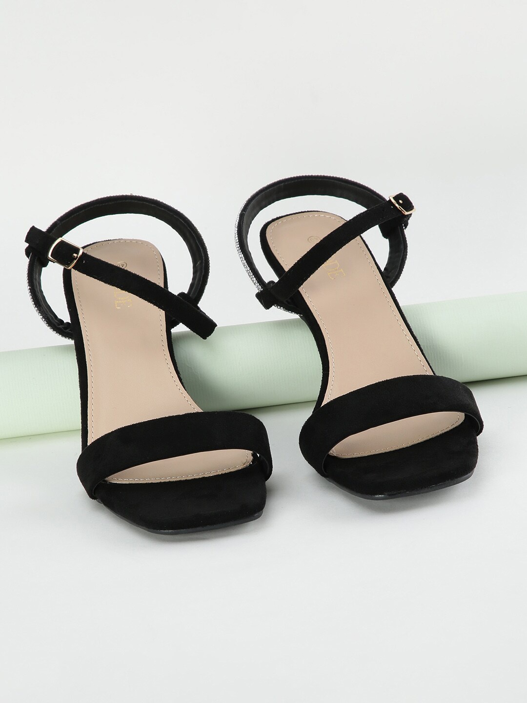 

CODE by Lifestyle Embellished Slim Heels With Backstrap, Black