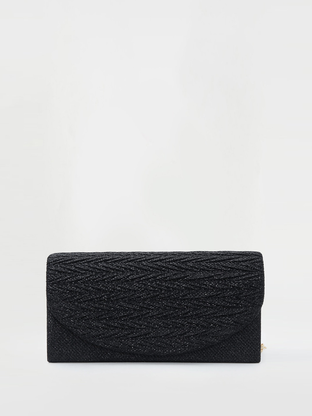 

CODE by Lifestyle Textured Foldover Clutch With Shoulder Chain Strap, Black