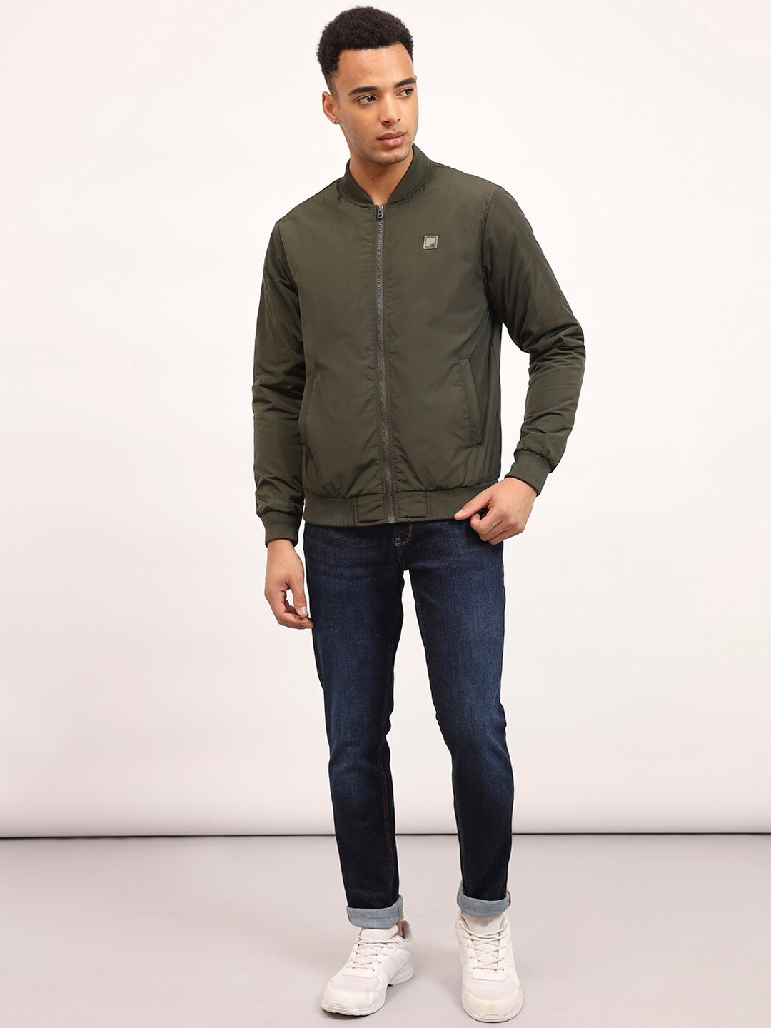 

Lee Stand Collar Bomber Jacket, Green