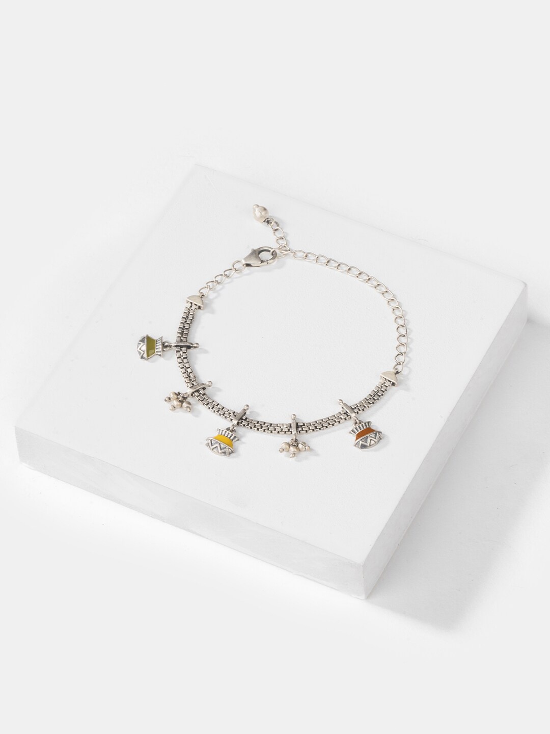 

SHAYA Oxidised Sterling Silver Charm Bracelet