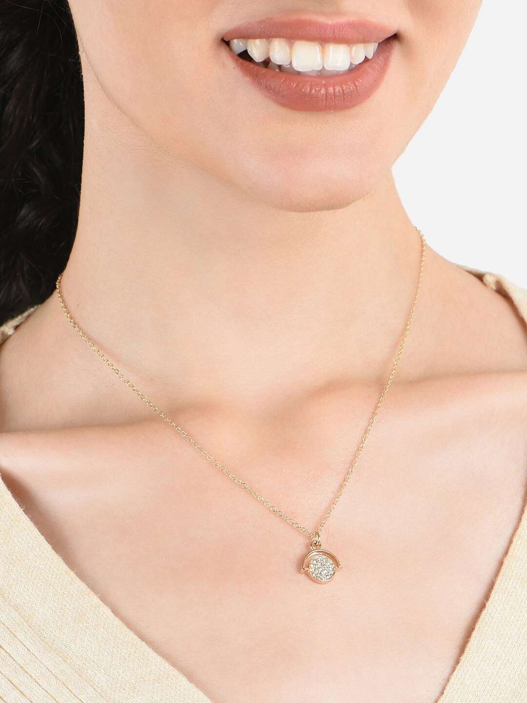 

ToniQ Gold Plated Cubic Zirconia Stone Studded Chain
