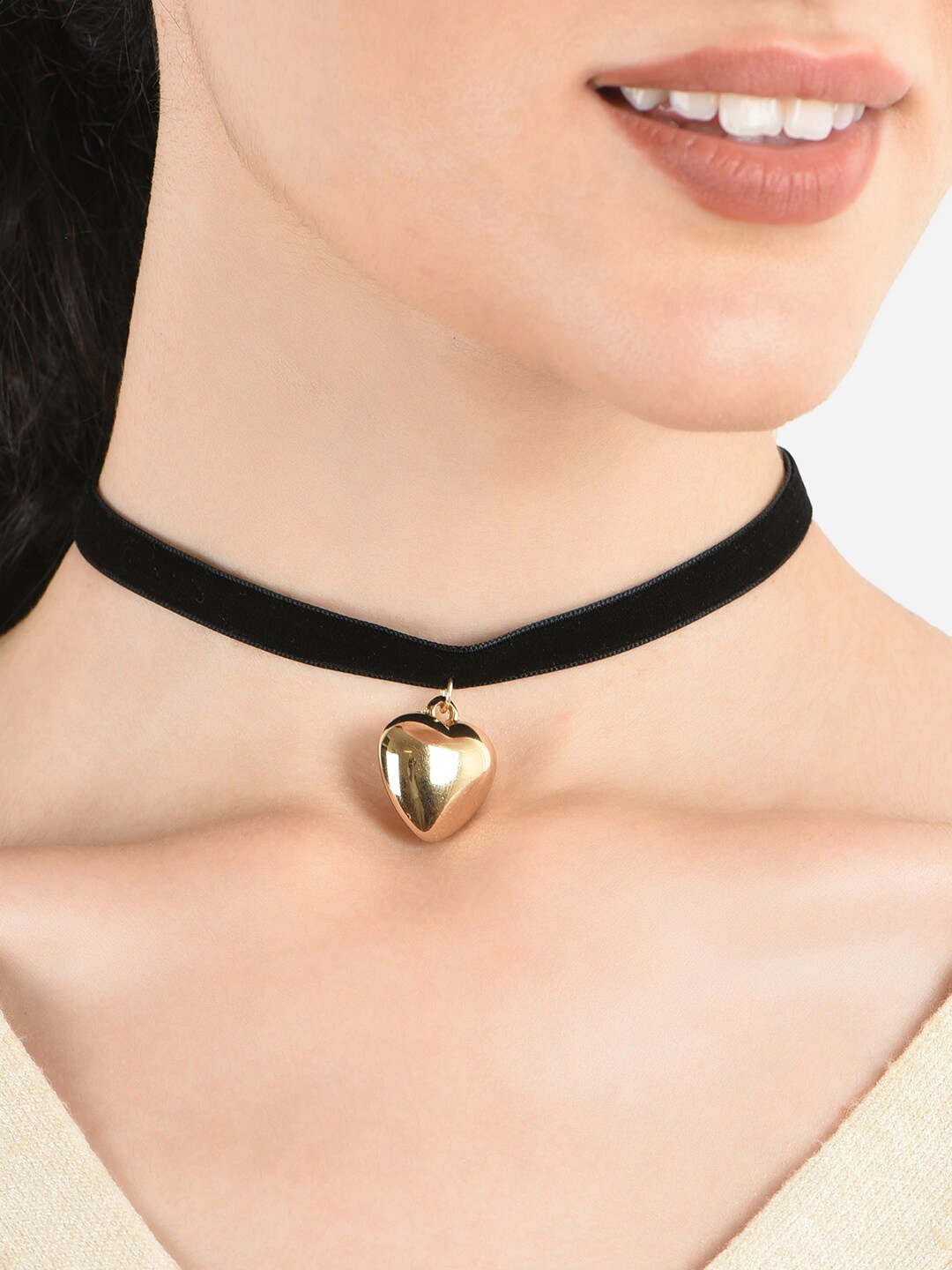 

ToniQ Gold Plated Heart Long Necklace