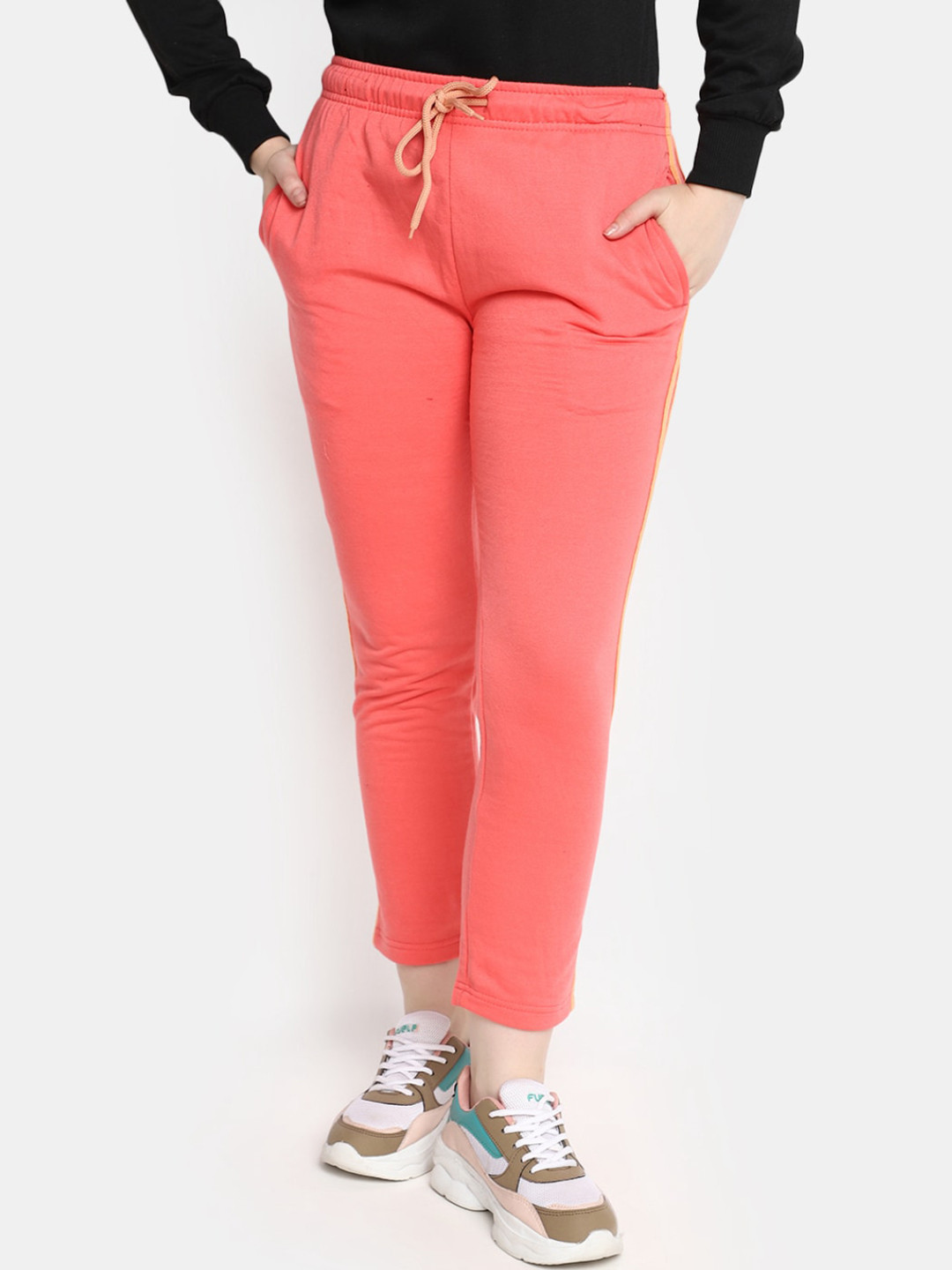 

V-Mart Women Mid-Rise Track Pant, Orange