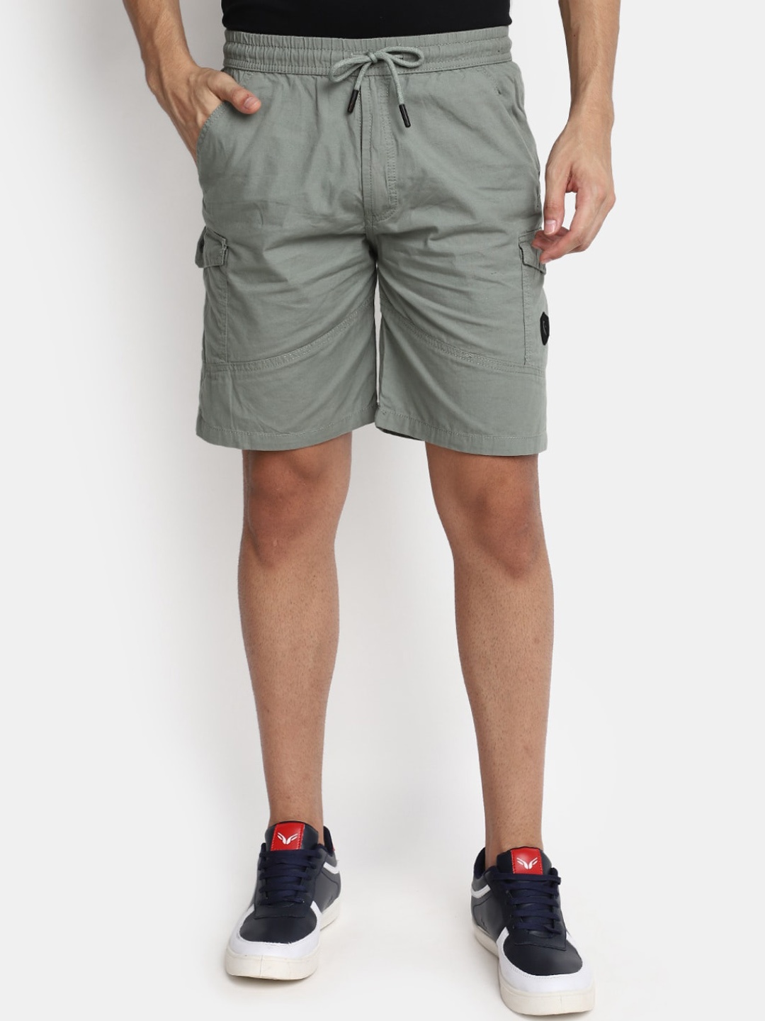 

V-Mart Men Regular Fit Mid-Rise Cotton Cargo, Green