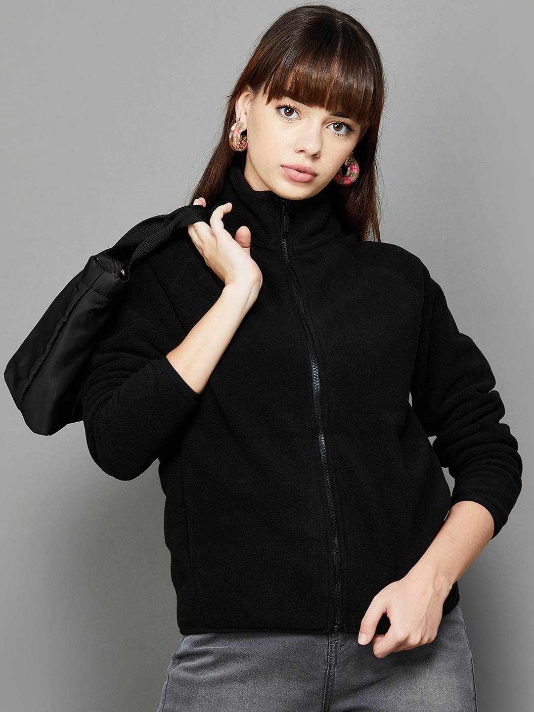 

Fame Forever by Lifestyle Mock Collar Tailored Jacket, Black