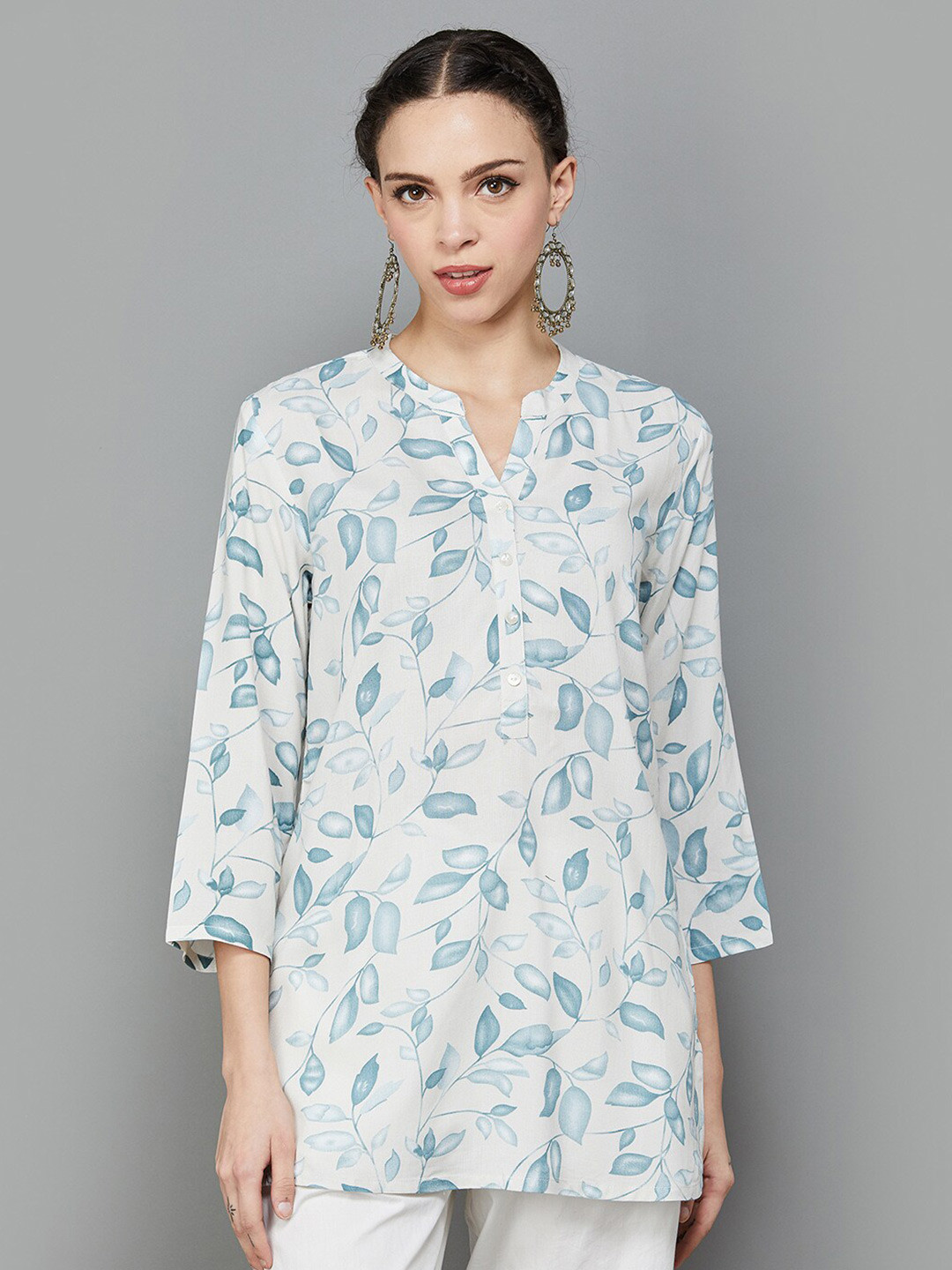 

Melange by Lifestyle Floral Printed Kurti, White