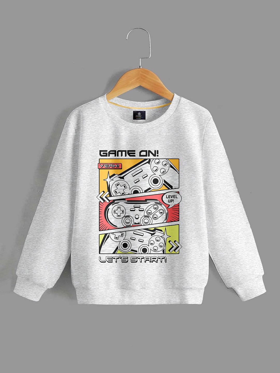 

CODEZ Boys Graphic Printed Sweatshirt, White