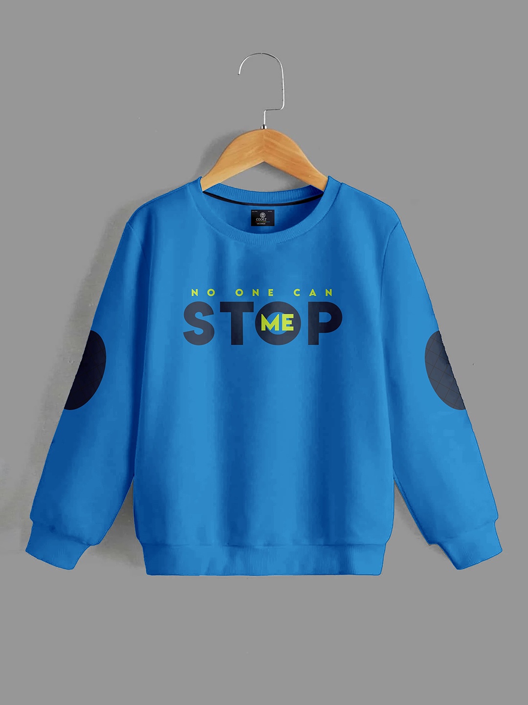 

CODEZ Boys Typography Printed Cotton Sweatshirt, Blue