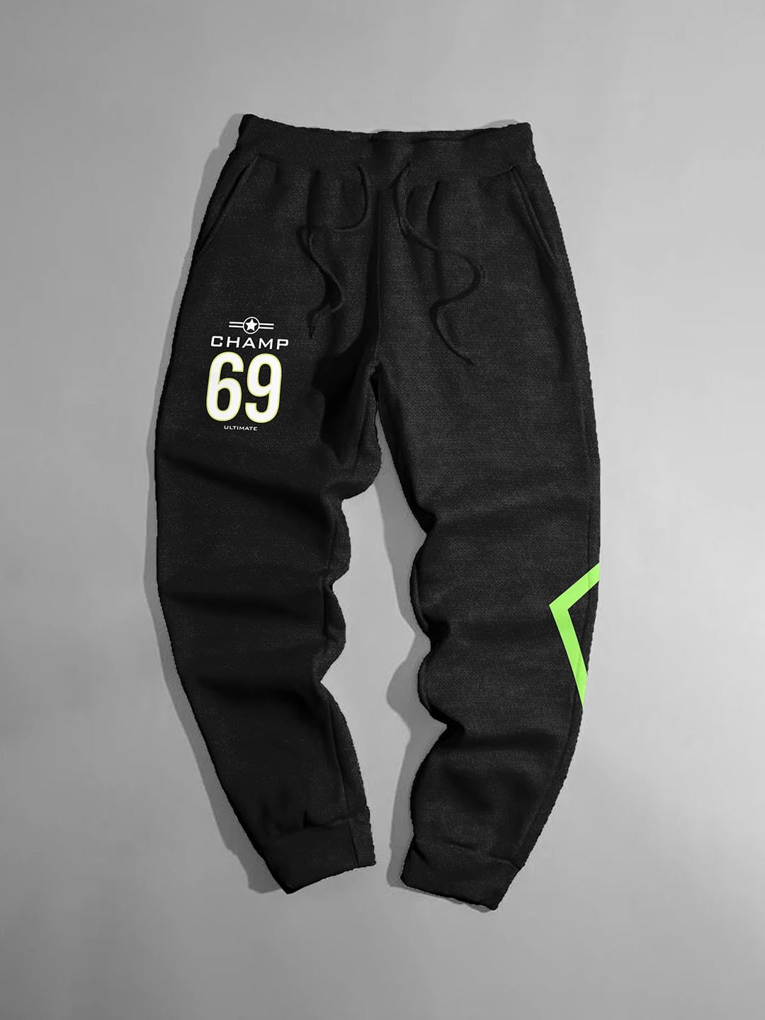 

CODEZ Boys Typography Printed Mid Rise Joggers, Black