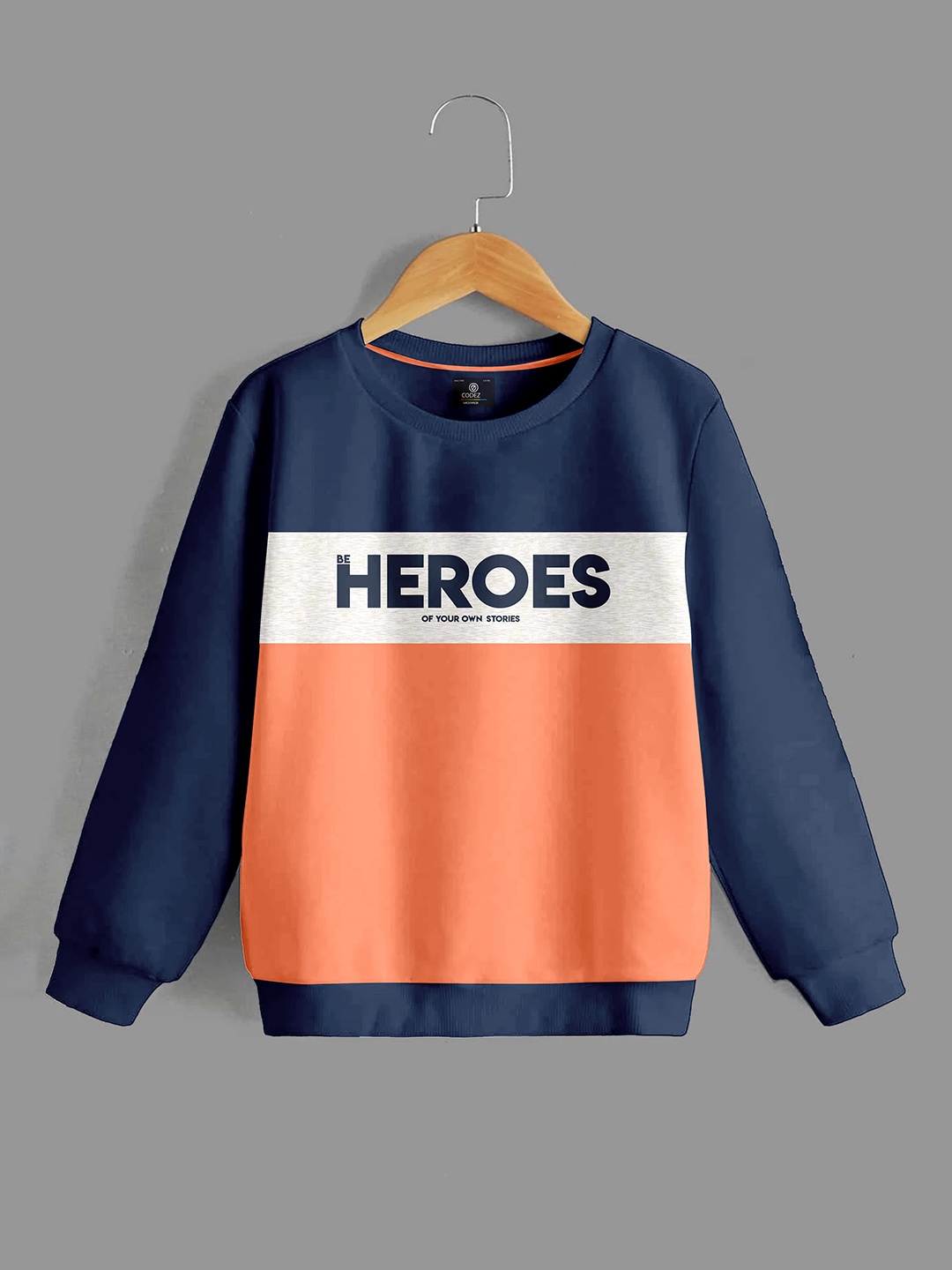 

CODEZ Boys Colourblocked Sweatshirt, Blue