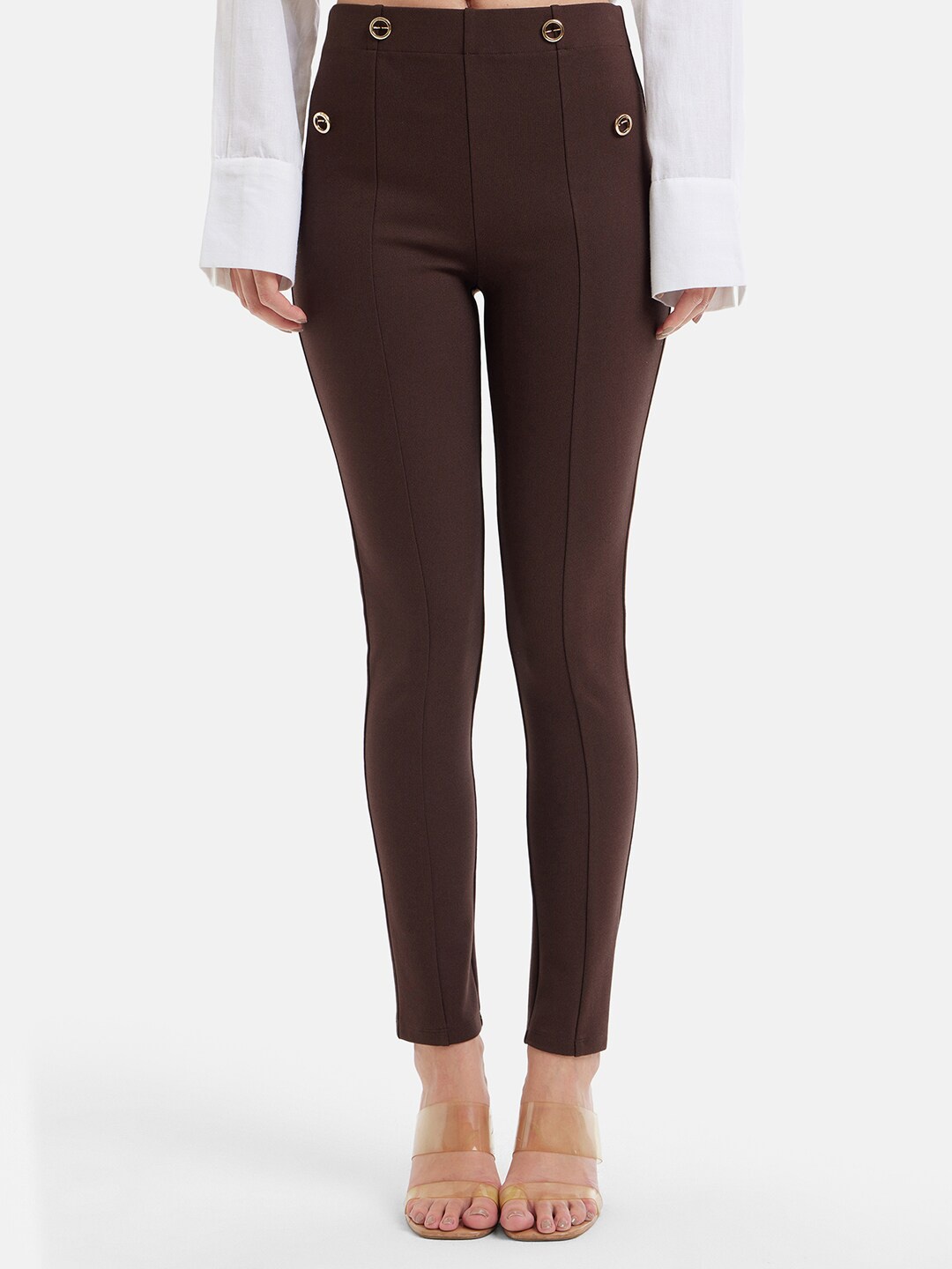 

Kazo Women Coffee Brown Skinny Fit Jeggings