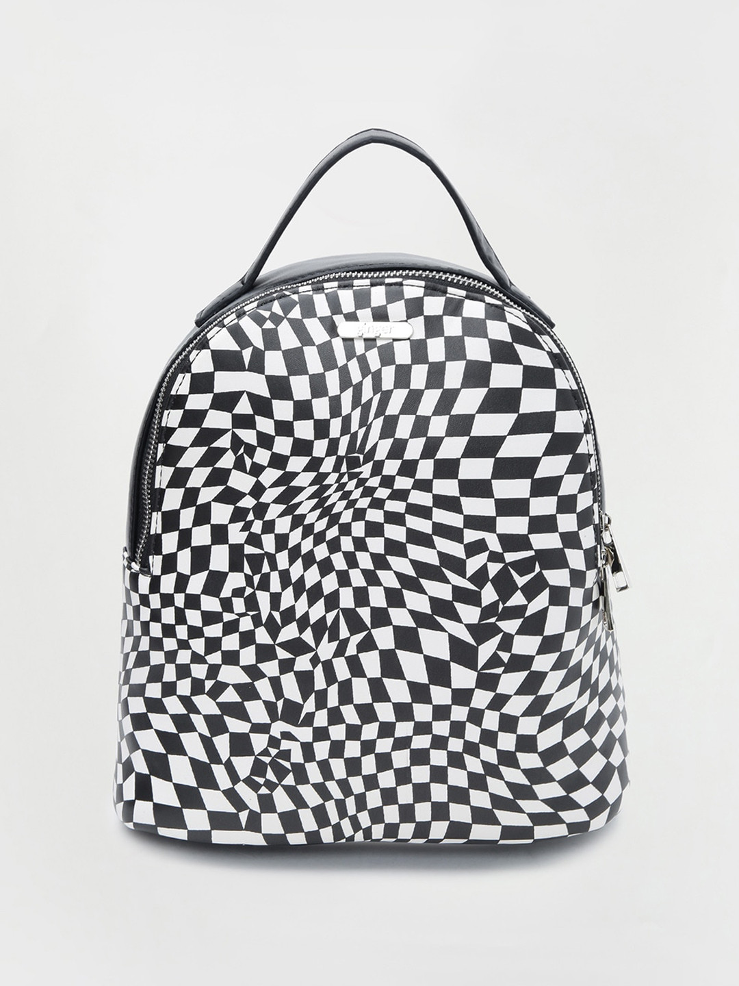 

Ginger by Lifestyle Geometric Printed Bucket Hobo Bag, Black