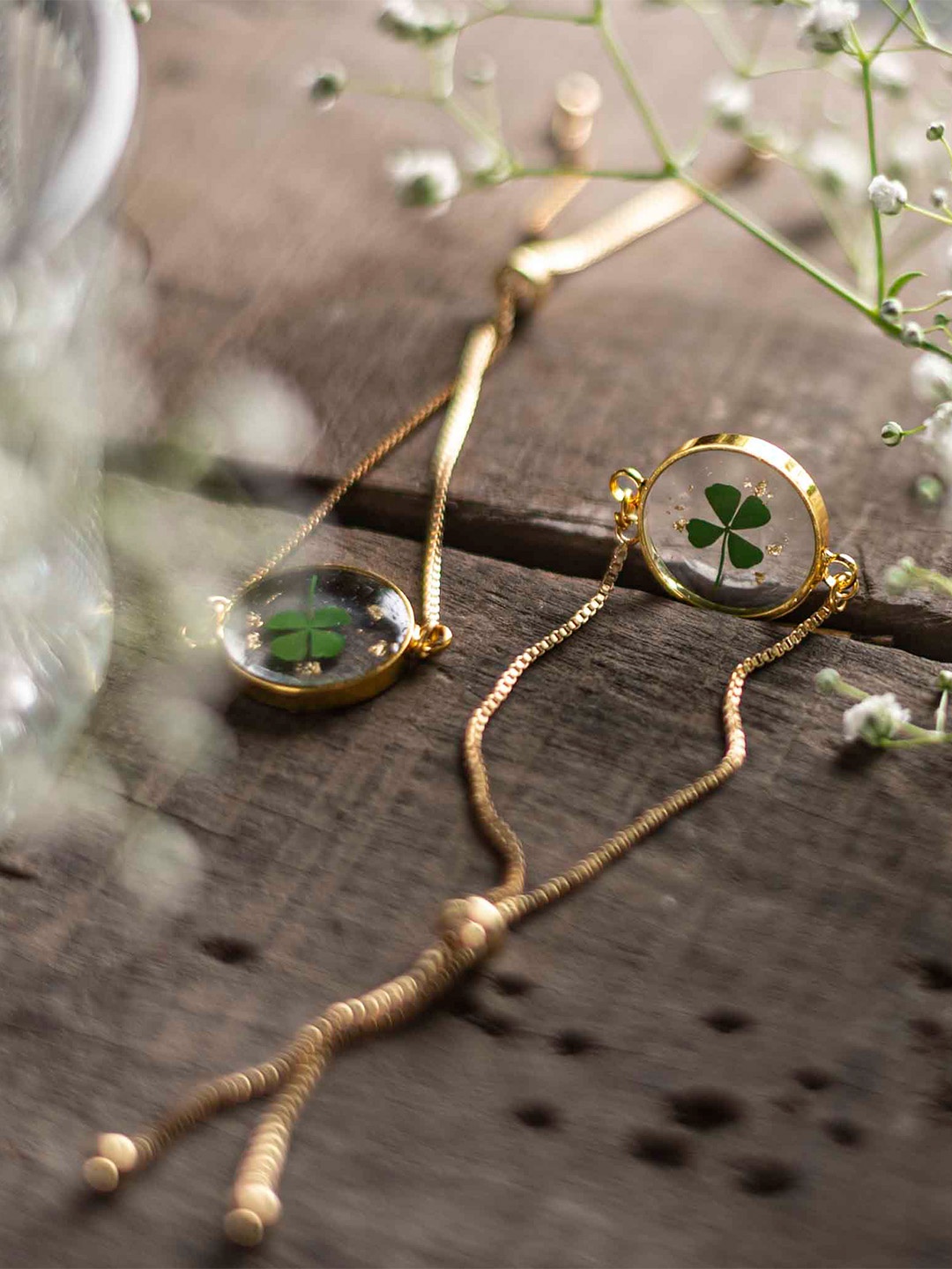 

LEAFYAFFAIR Gold-Plated Wraparound Bracelet