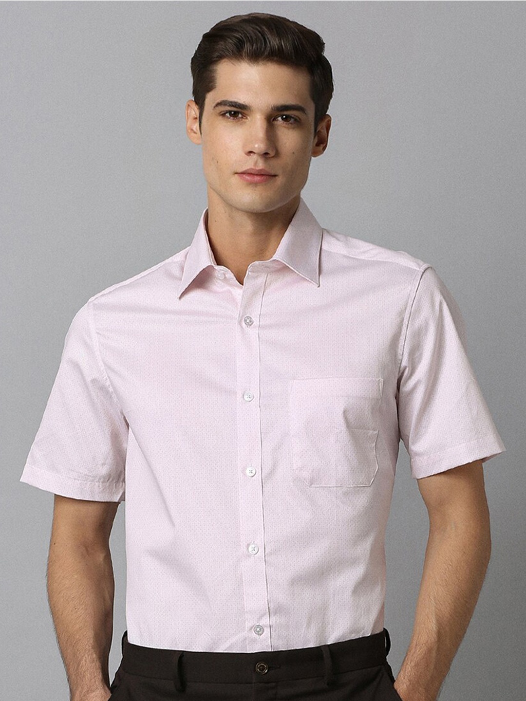 

Louis Philippe Classic Fit Pure Cotton Formal Shirt, Pink