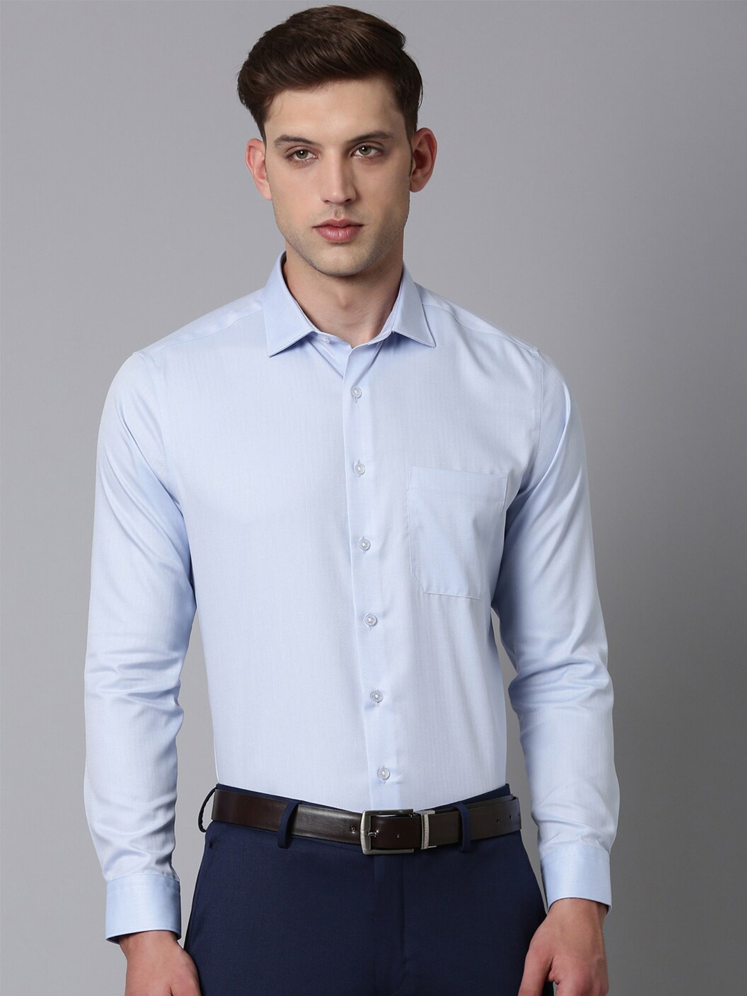 

Louis Philippe Slim Fit Pure Cotton Formal Shirt, Blue