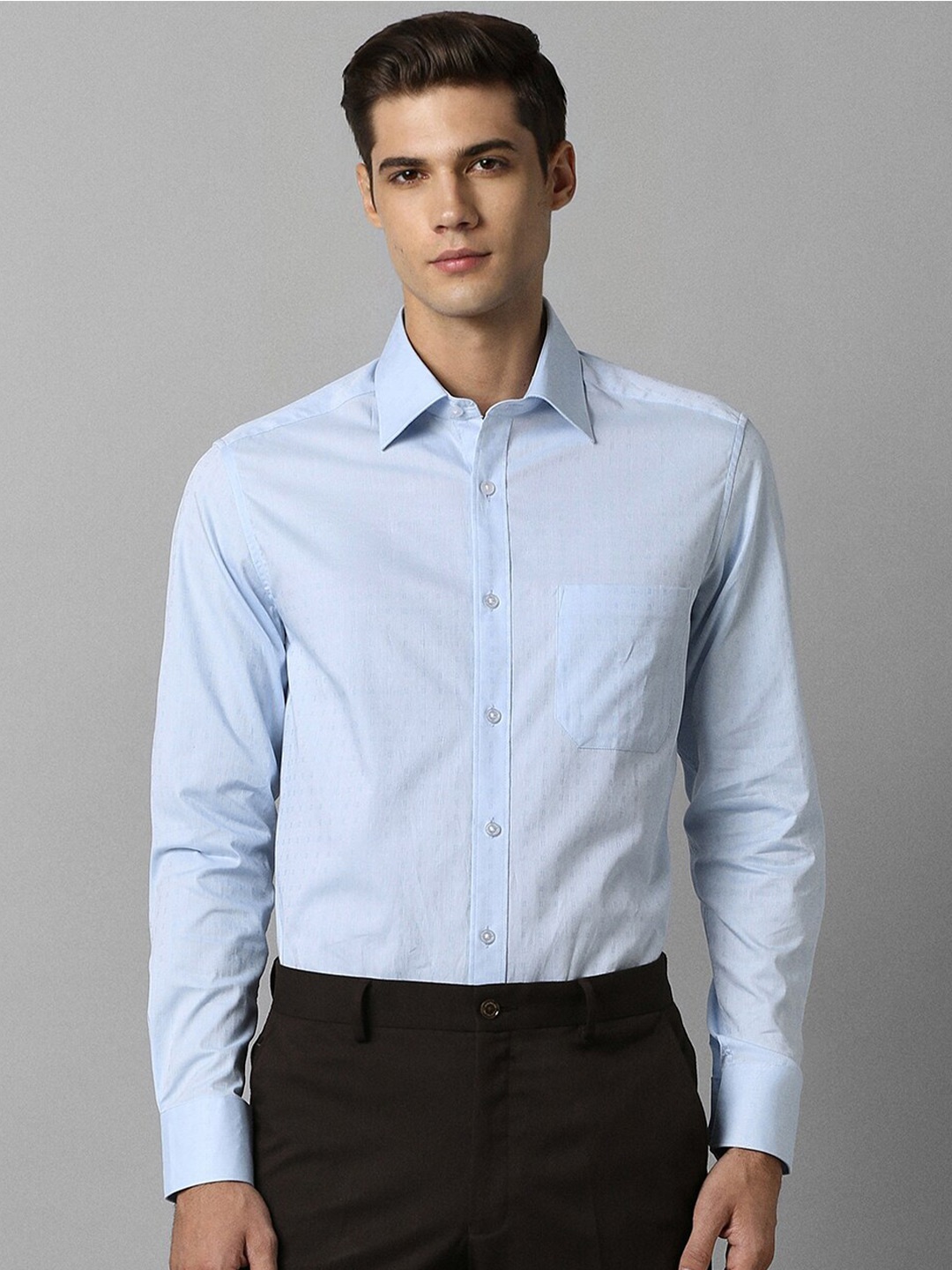 

Louis Philippe Pure Cotton Formal Shirt, Blue