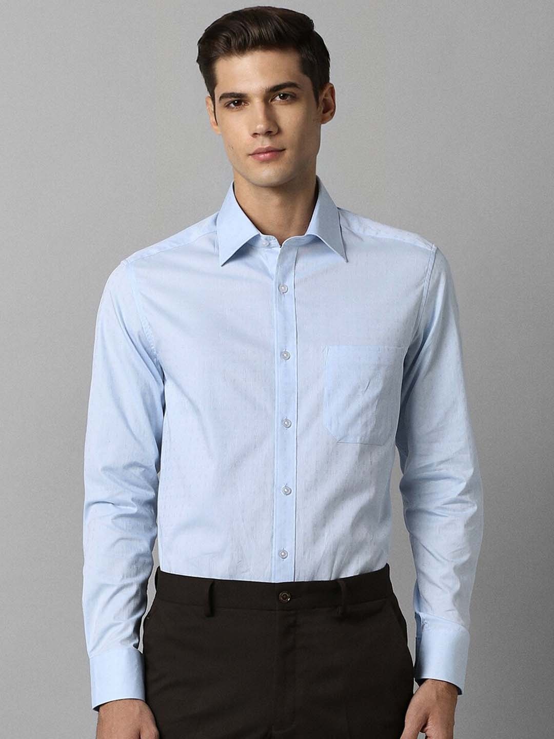 

Louis Philippe Classic Fit Pure Cotton Formal Shirt, Blue