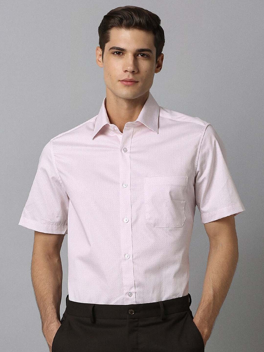 

Louis Philippe Micro Ditsy Pure Cotton Formal Shirt, Pink