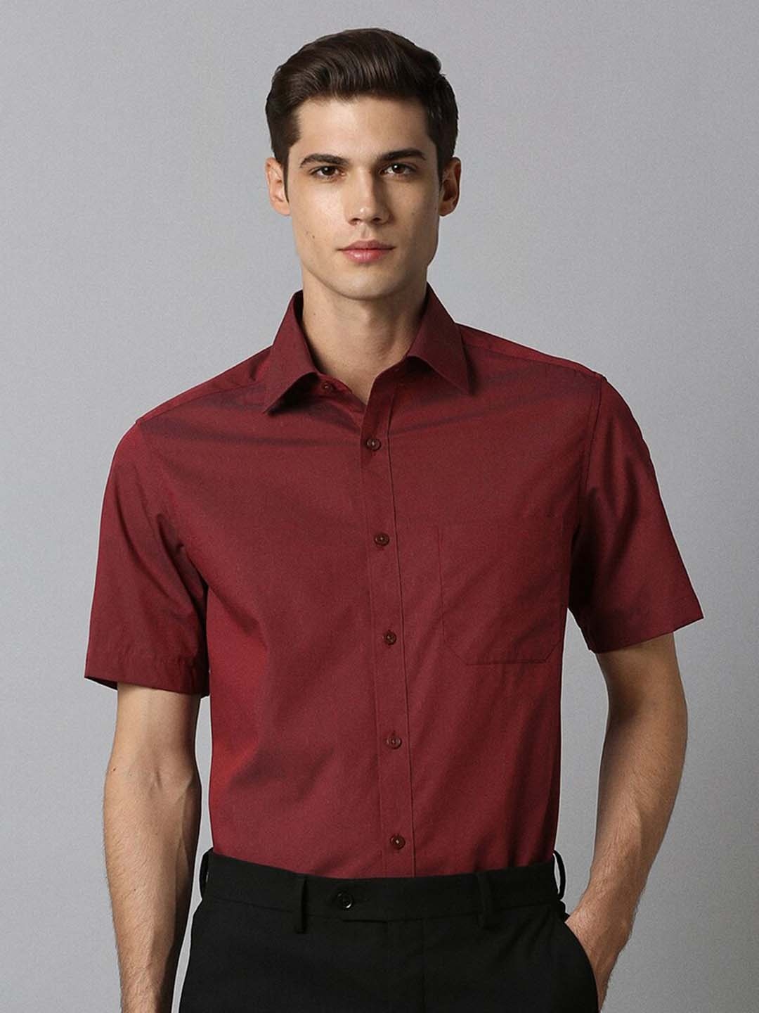 

Louis Philippe Classic Pure Cotton Formal Shirt, Maroon