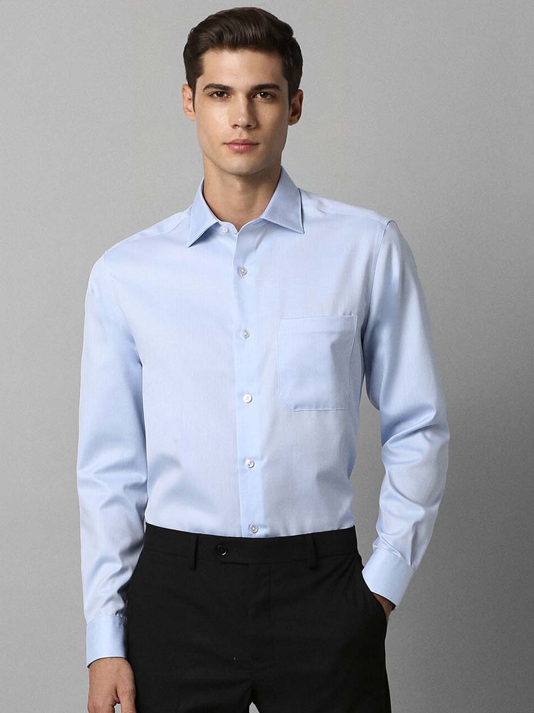 

Louis Philippe Classic Fit Pure Cotton Formal Shirt, Blue