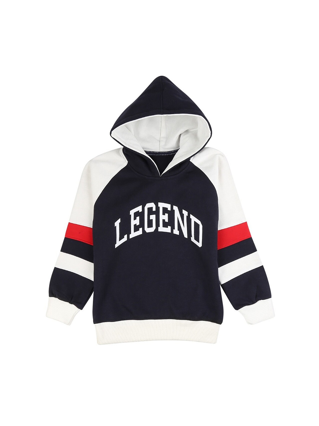 

V-Mart Boys Typography Printed Hooded Acrylic Sweatshirt, Navy blue