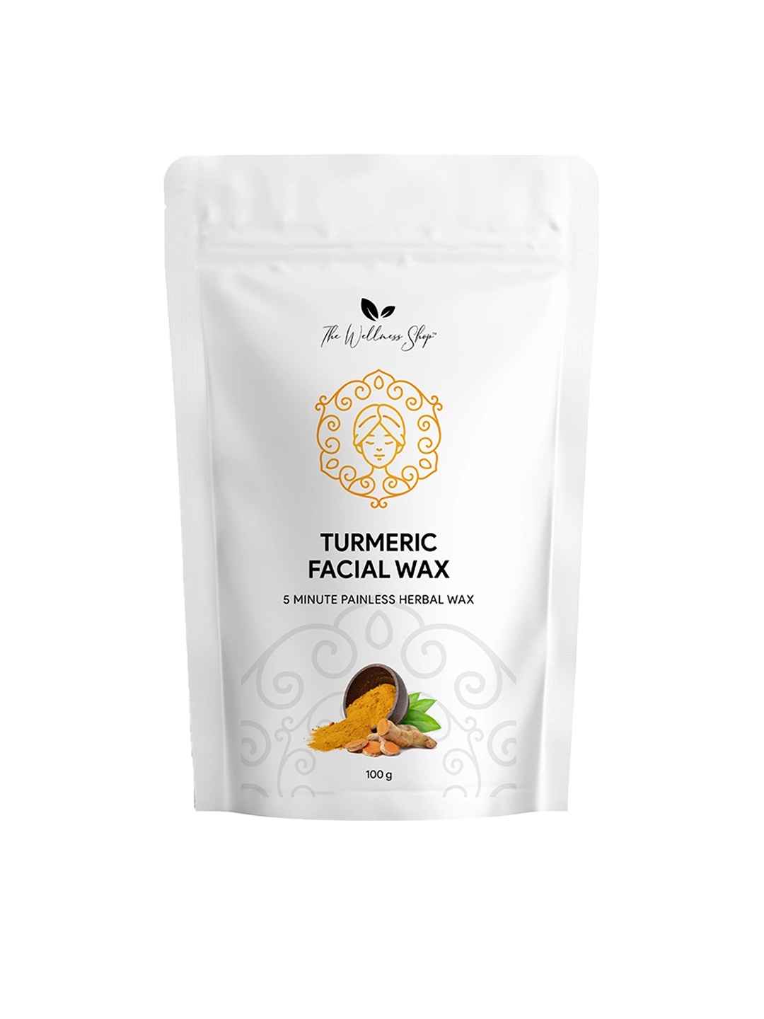 

The Wellness Shop Turmeric 5 Minute Herbal Facial Wax - 100g, White