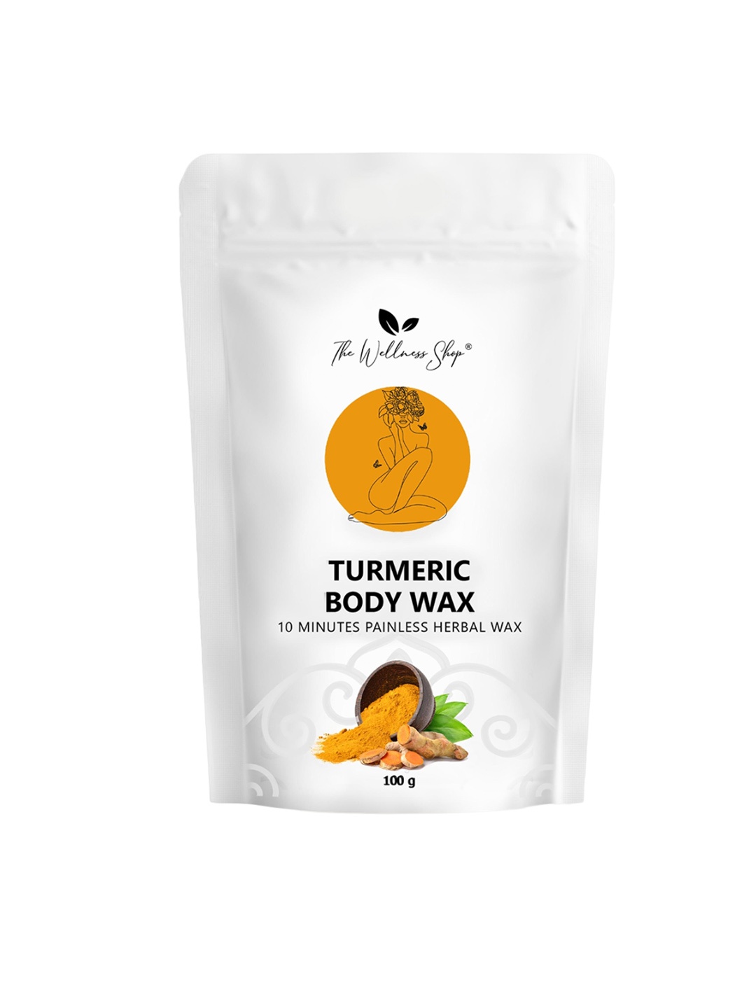 

The Wellness Shop Turmeric 10 Minutes Painless Herbal Waxing Powder - 100g, Multi