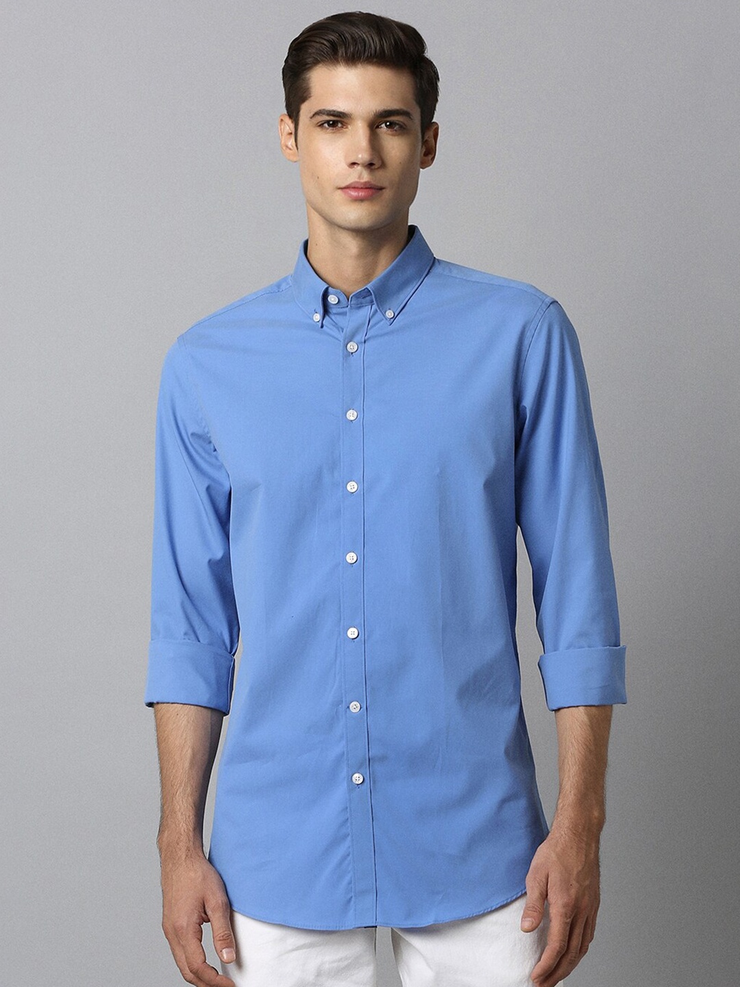 

Louis Philippe Sport Slim Fit Pure Cotton Casual Shirt, Blue
