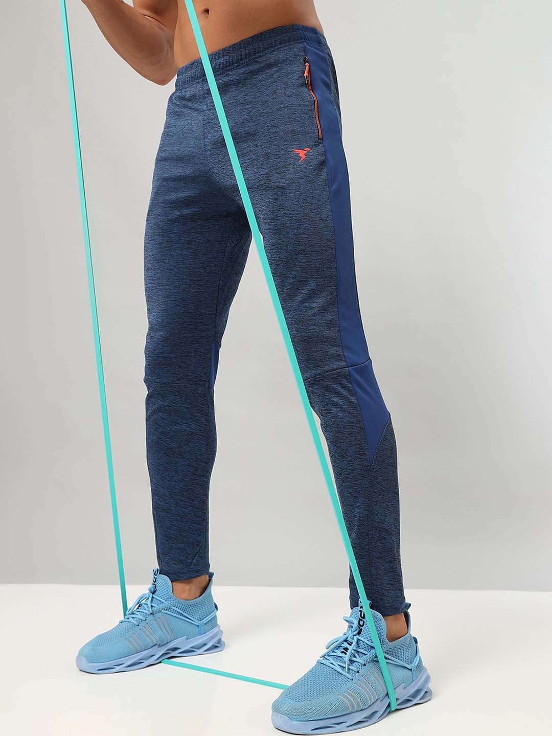 

Technosport Men Active Slim Fit Trackpants with Rapid Dry Technology, Blue