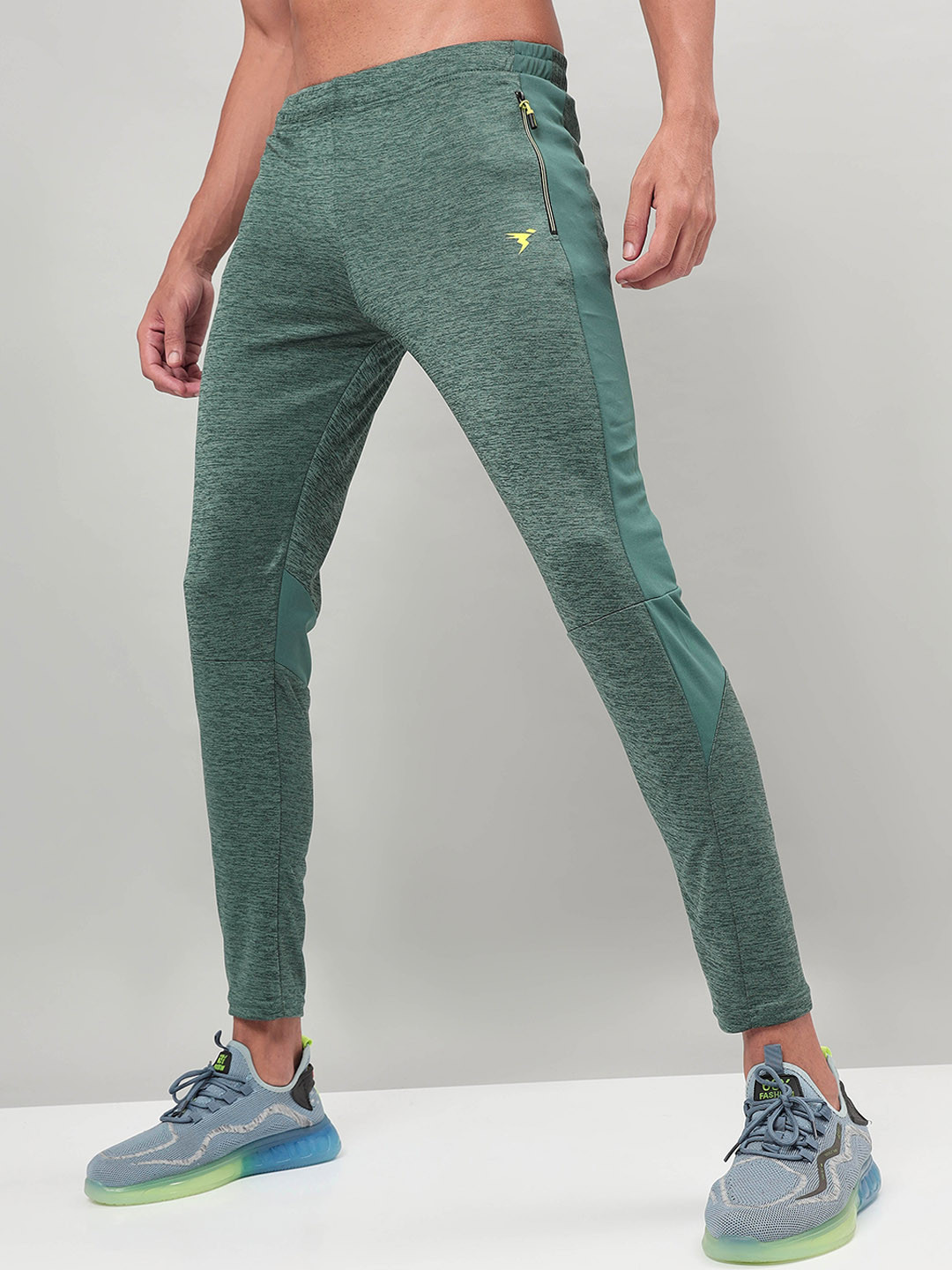 

Technosport Men Mid-Rise Slim-Fit Anti-Microbial & Rapid-Dry Active Track Pants, Green