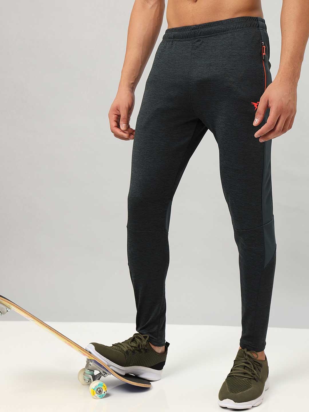 

Technosport Men Active Slim Fit Trackpants with Rapid Dry Technology, Charcoal