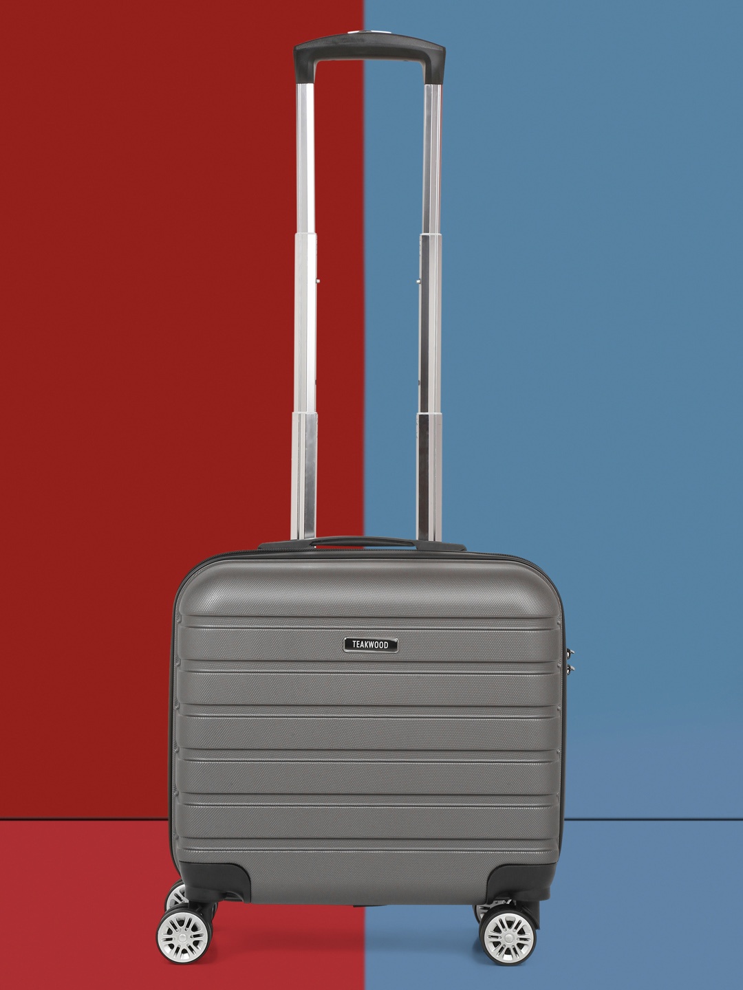 

Teakwood Leathers Overnighter Trolley Bag- 33 Liters, Grey