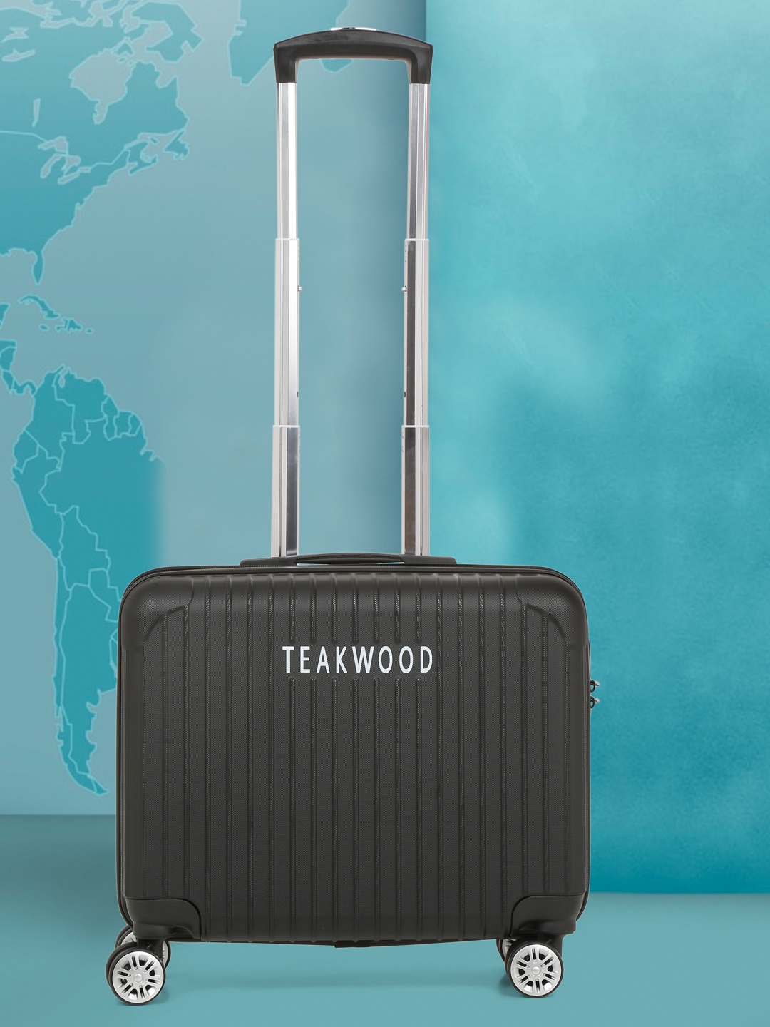 

Teakwood Leathers Overnighter Trolley Bag- 33 Liters, Black