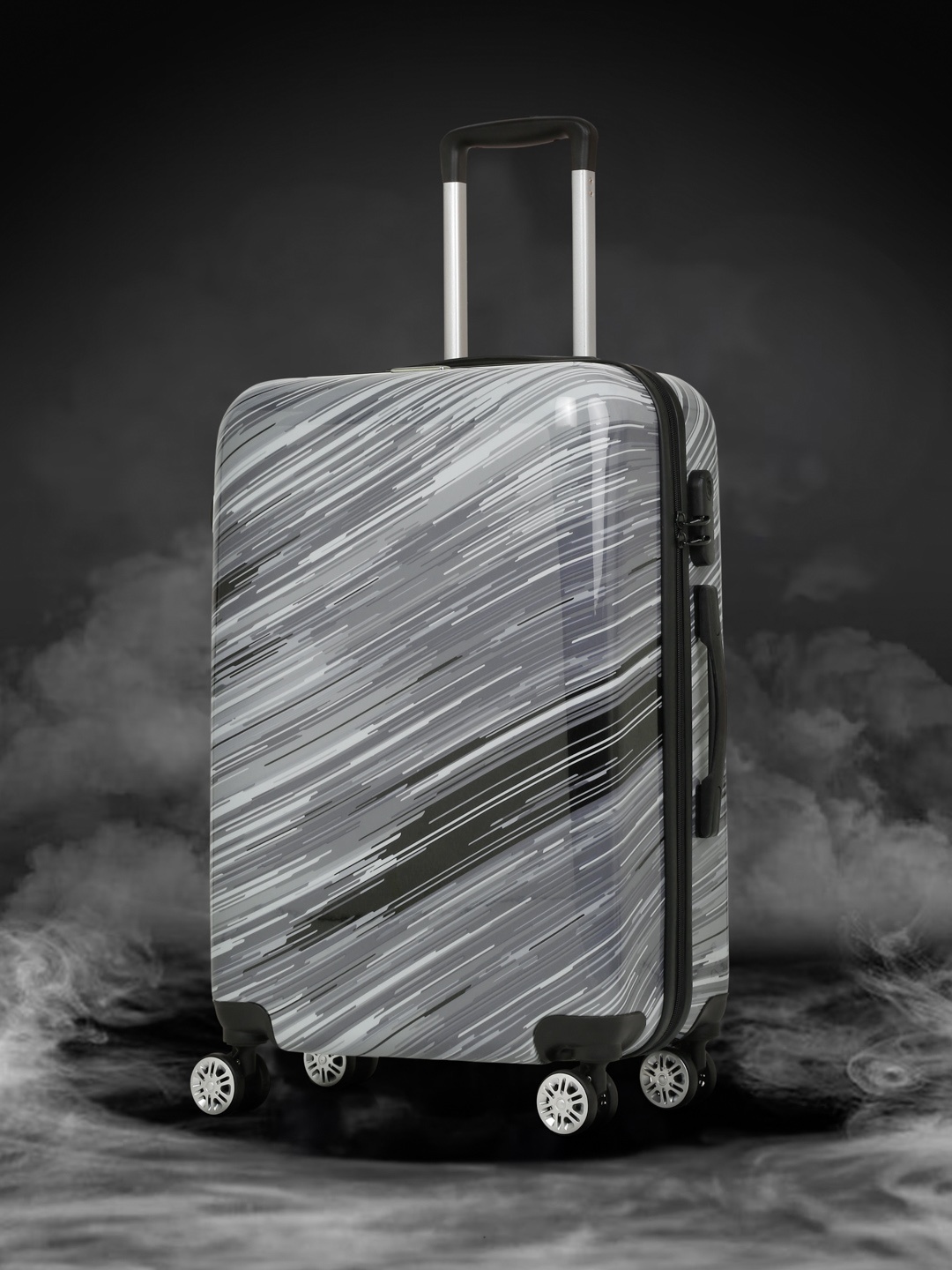 

Teakwood Leathers Linear Medium Trolley Bag - 54.6 Litres, Black