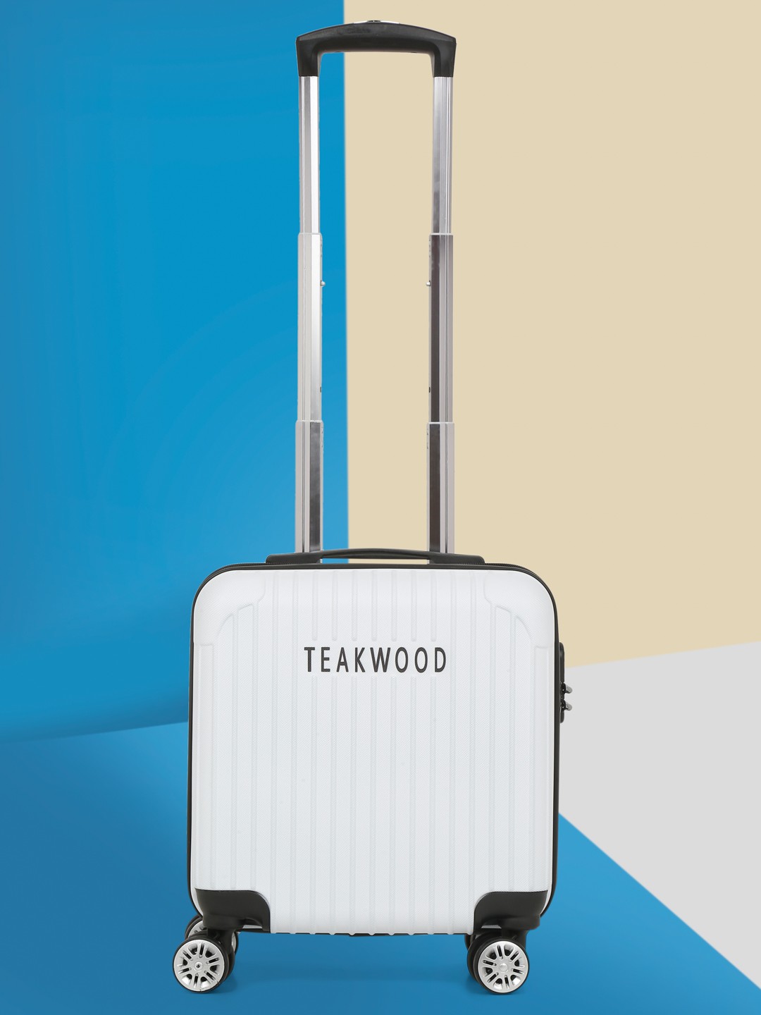 

Teakwood Leathers Overnighter Trolley Bag- 33 Liters, White