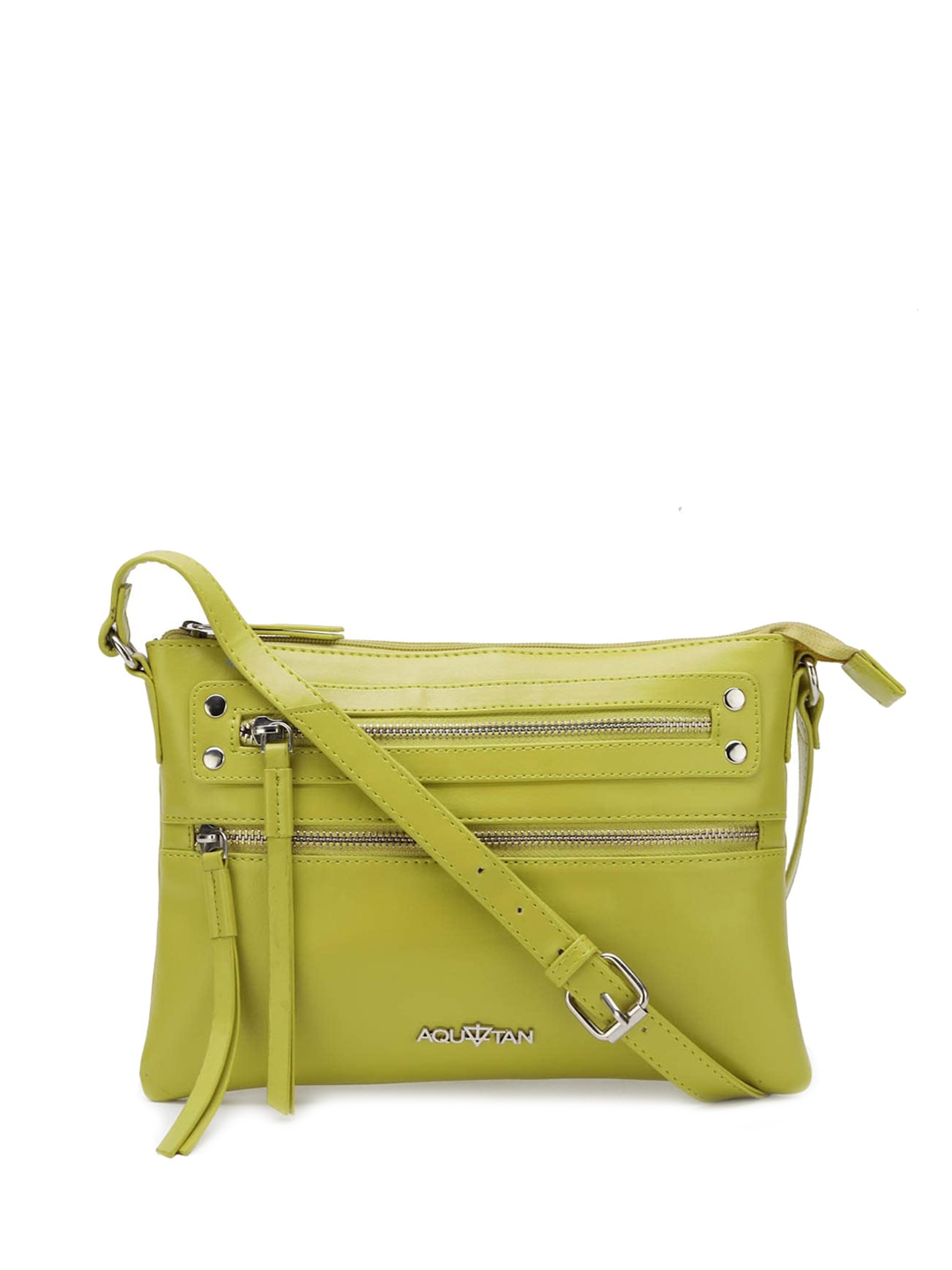 

AQUATAN Structured Sling Bag, Lime green